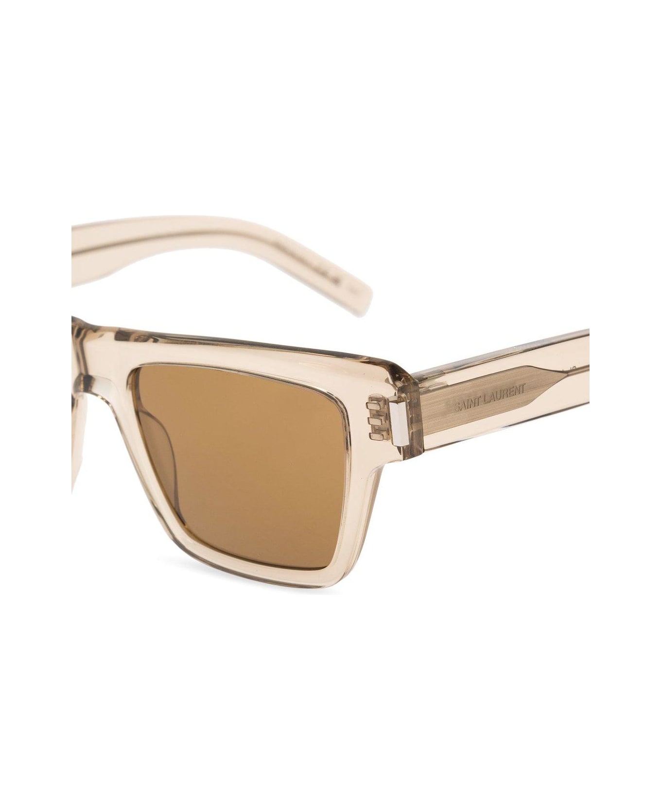 Saint Laurent Sl 469 Square Frame Sunglasses - Beige marrone サングラス