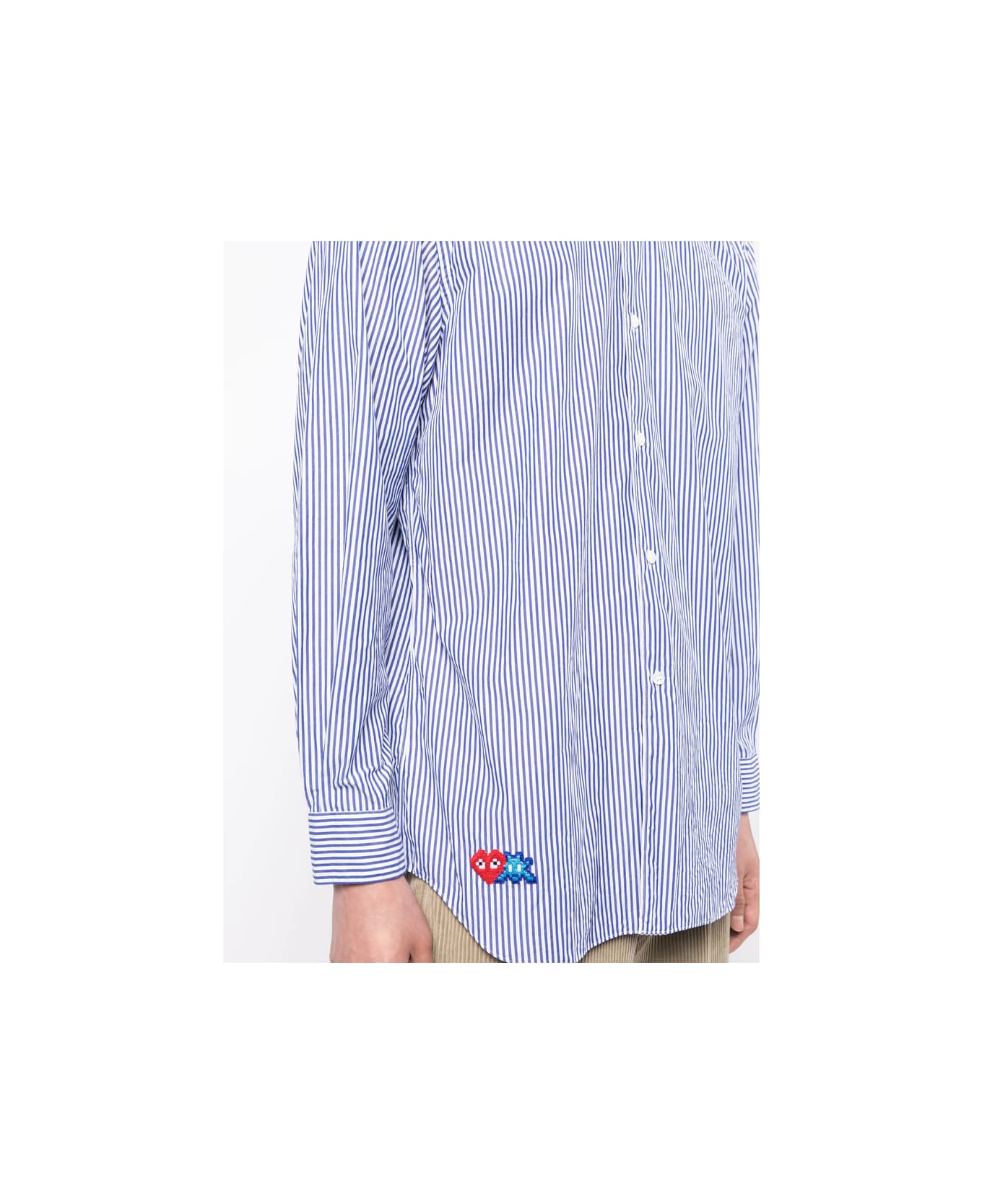 Comme des Garçons Play Shirt - WHITE/BLUE