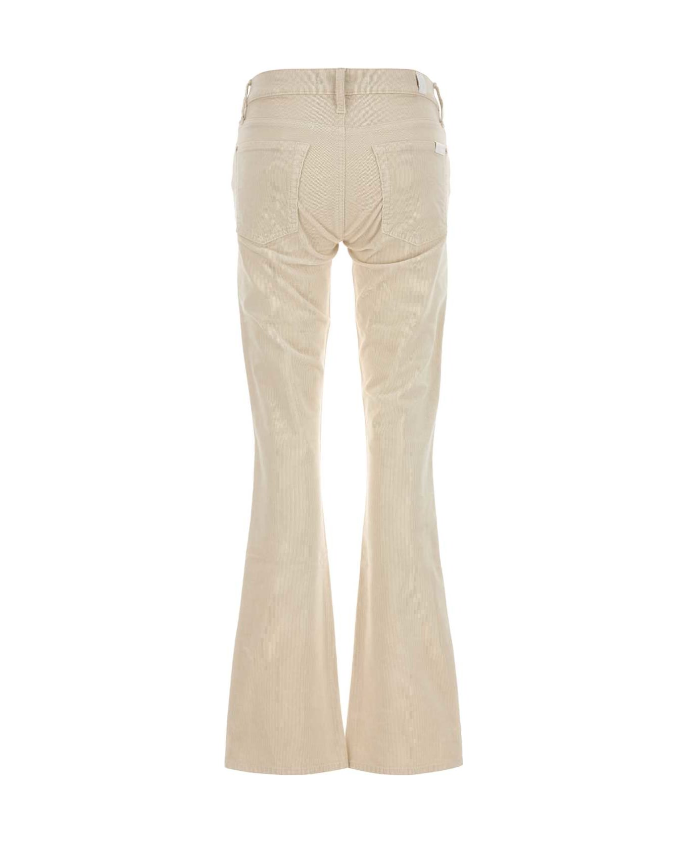 7 For All Mankind Sand Stretch Corduroy Pant - WHITE