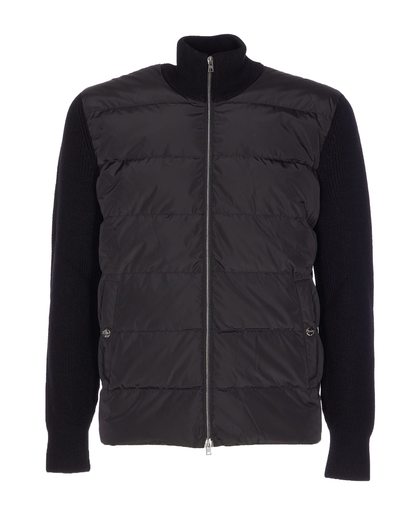 Herno Knitted And Padded Cardigan - nero