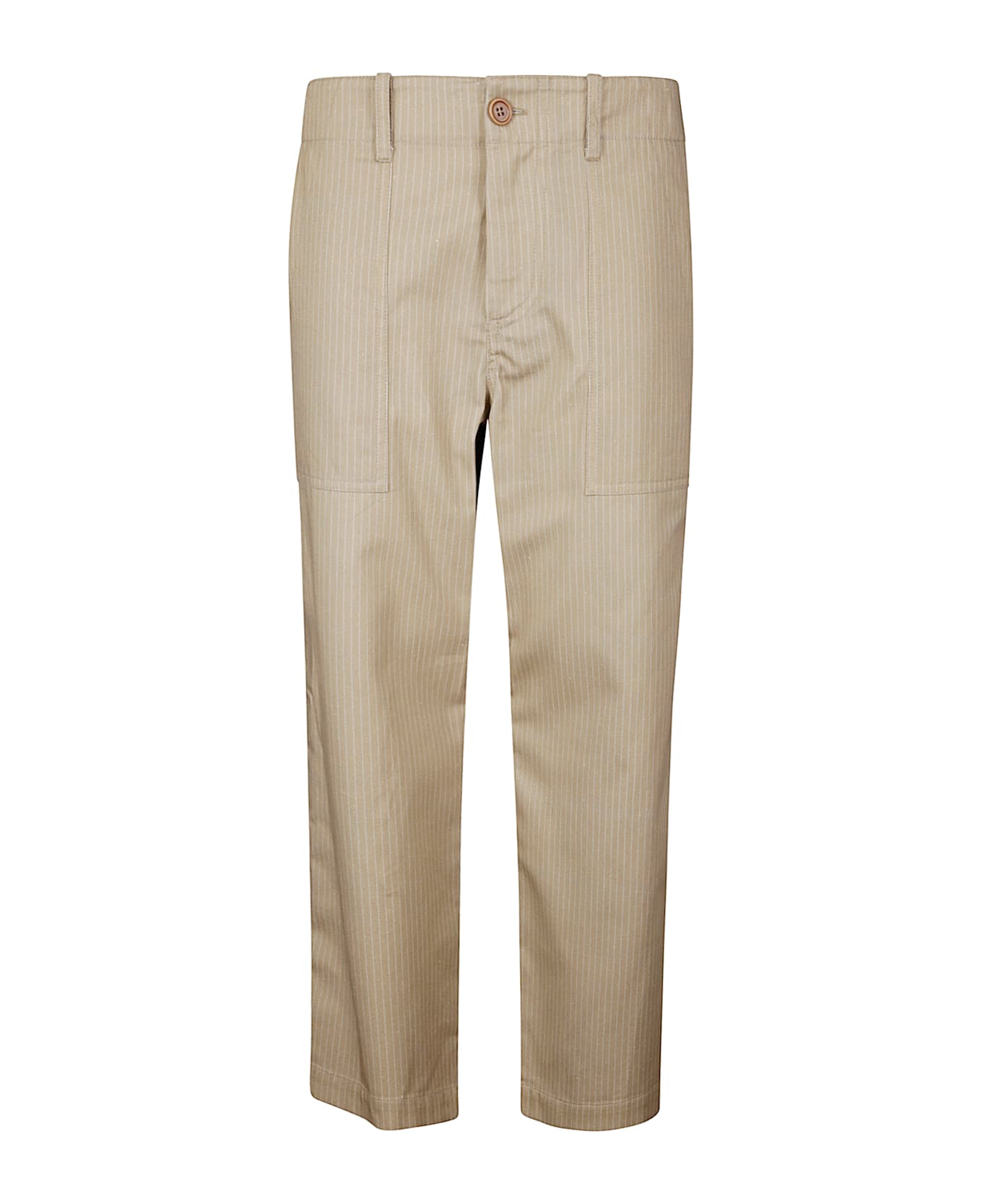 Jejia Camille Pant - BEIGE AND OLIVE STRIPES