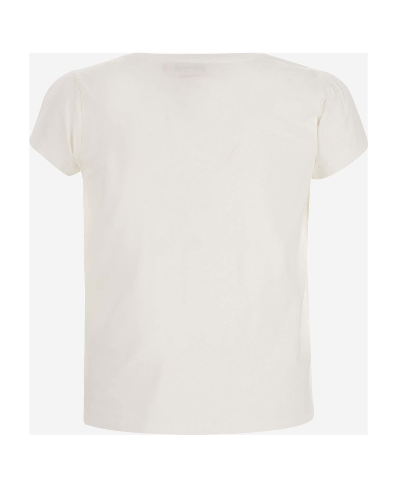 Bonpoint Cotton T-shirt With Logo - White