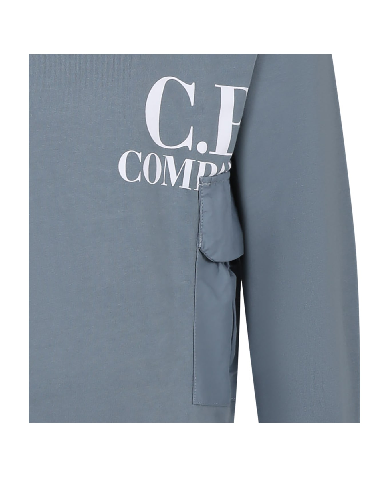 C.P. Company Undersixteen Gray Sweatshirt For Boy With Logo - Grey