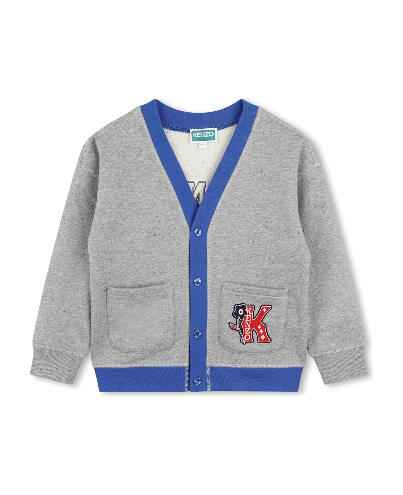 Kenzo Kids Cardigan With Appliqué - Gray