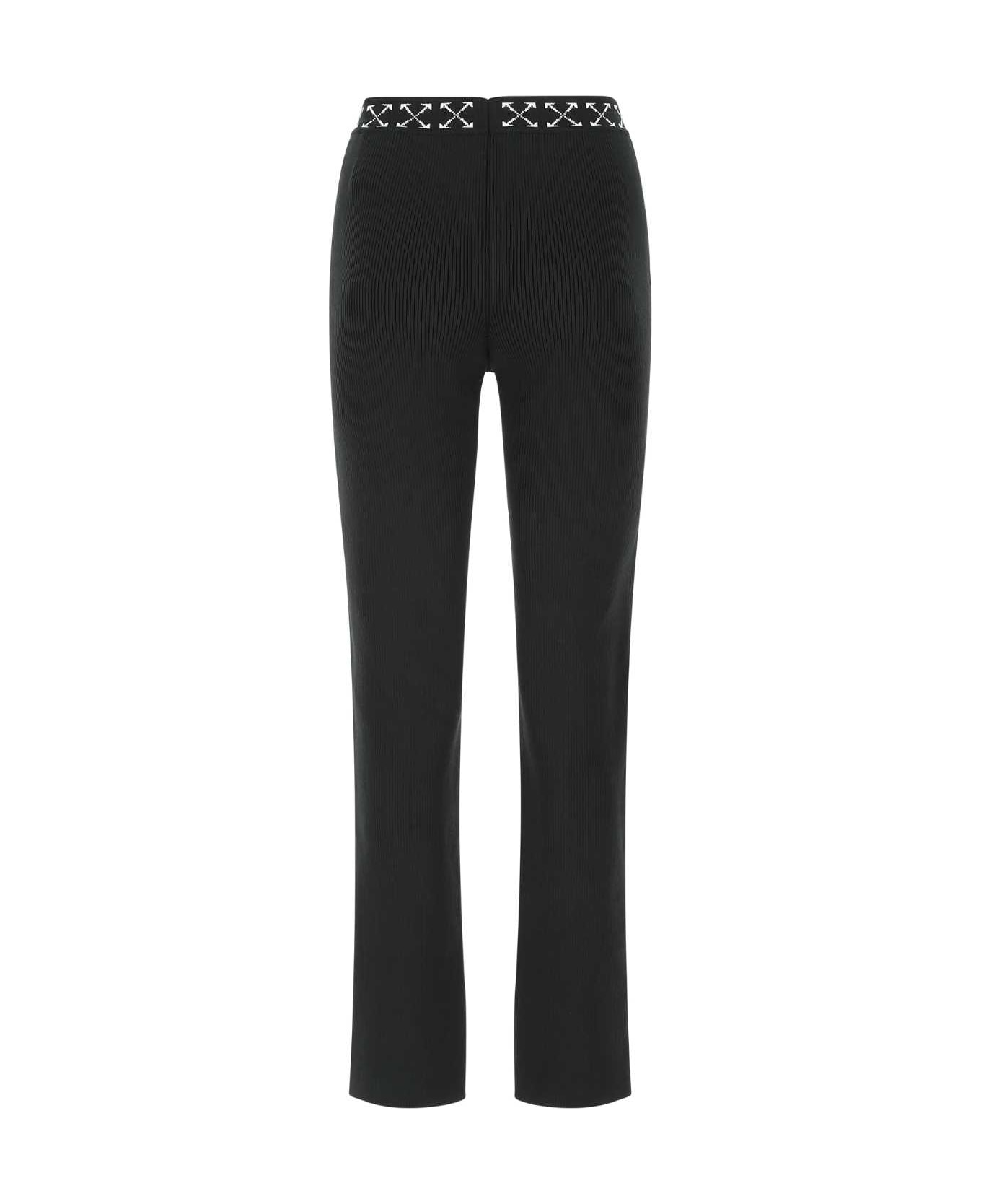 Off-White Black Stretch Polyester Blend Pant - 1001