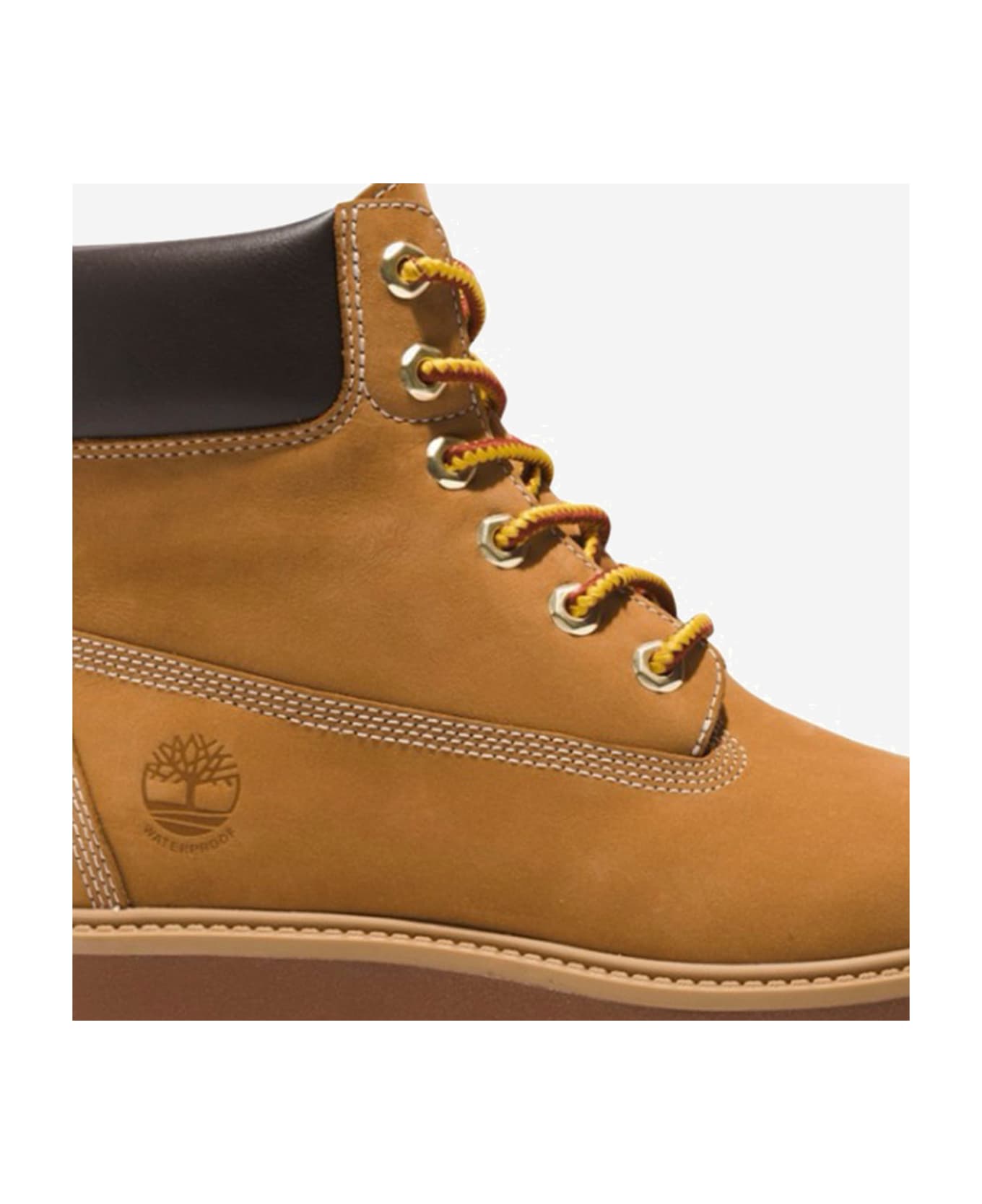 Timberland Stone Street Leather Platform Ankle Boots - Wheat