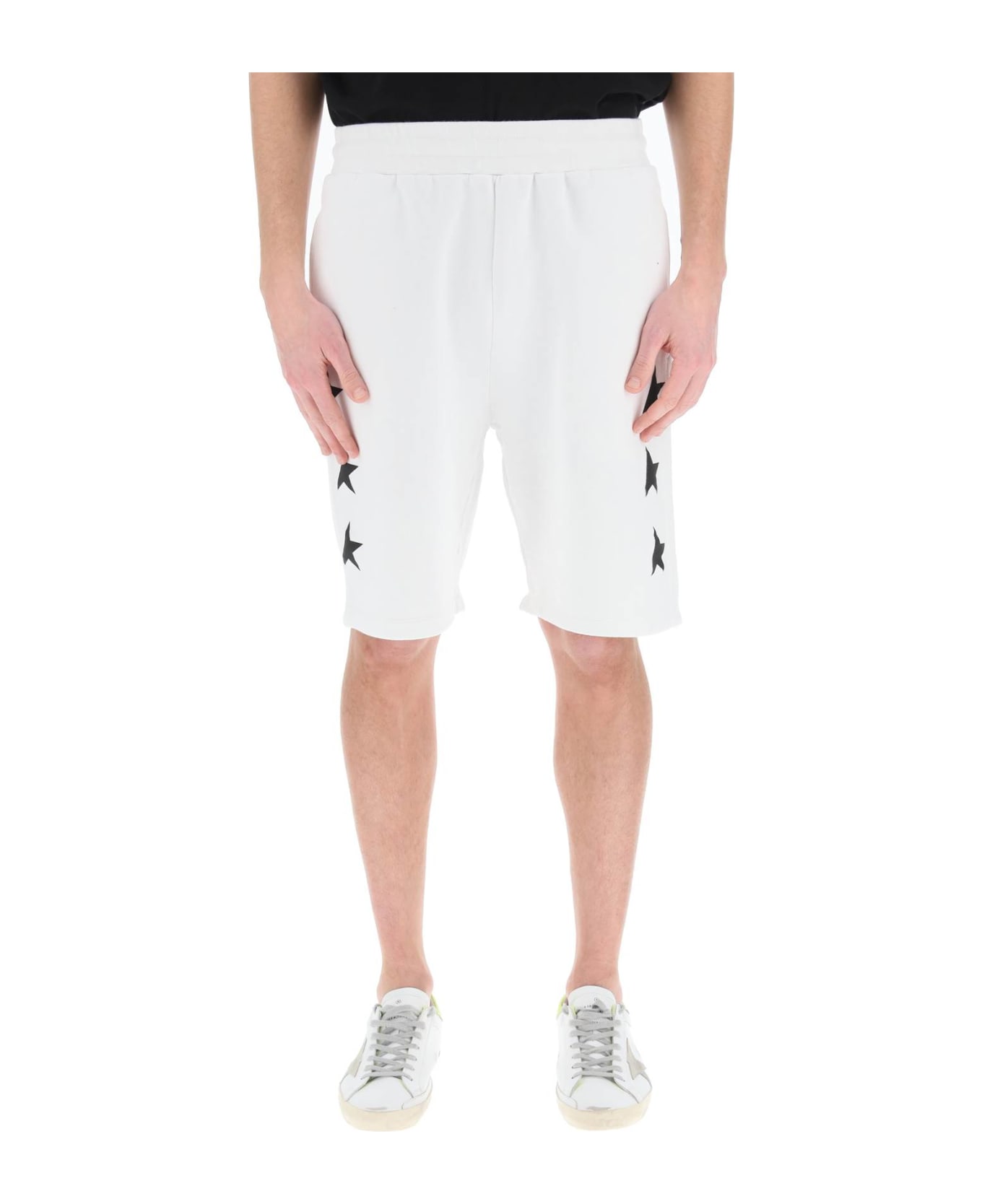 Golden Goose Diego Star Short Sweatpants - VINTAGE WHITE BLACK (White) ショートパンツ