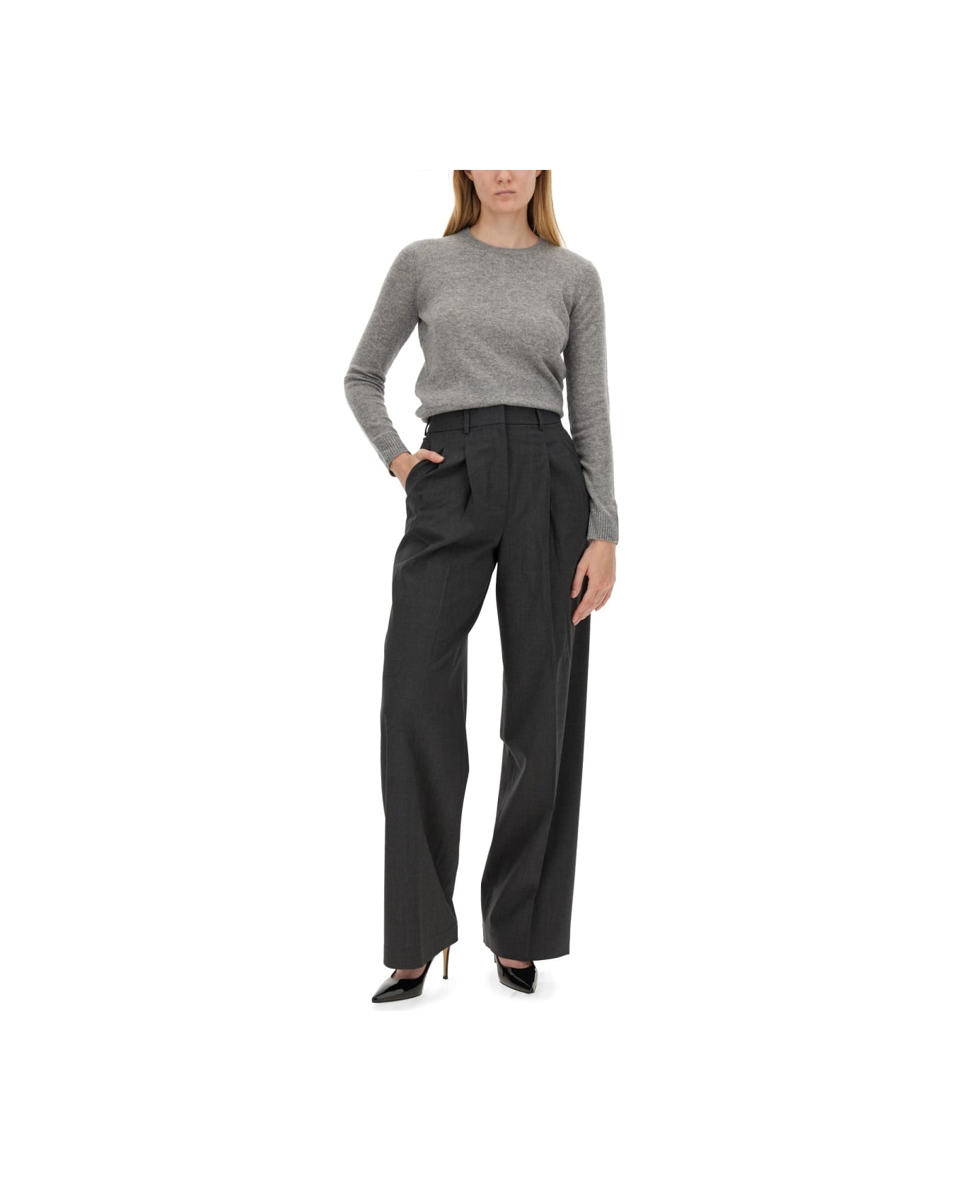 Theory Wide Leg Pants - GREY