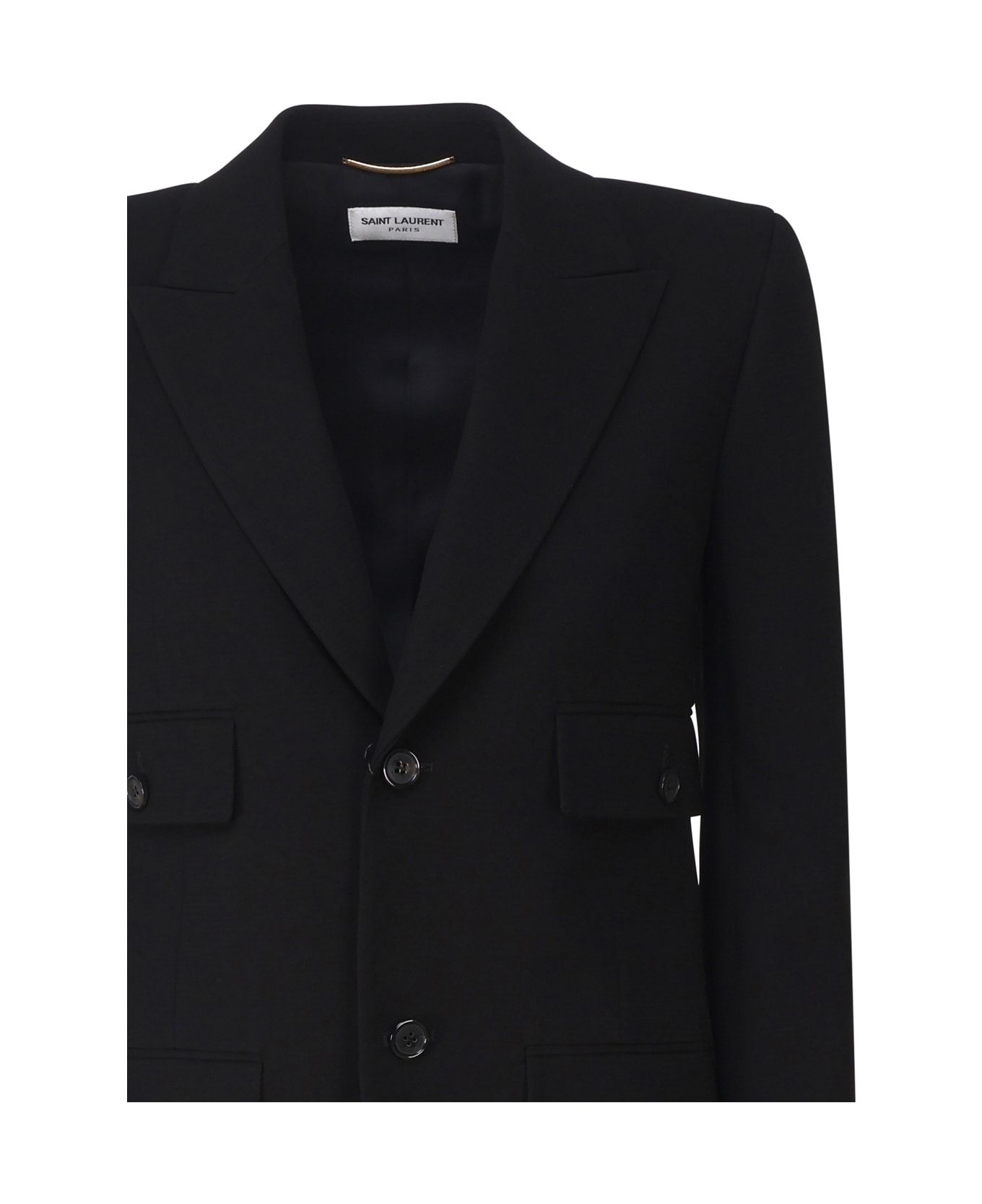 Saint Laurent Single-breasted Blazer - Black ブレザー