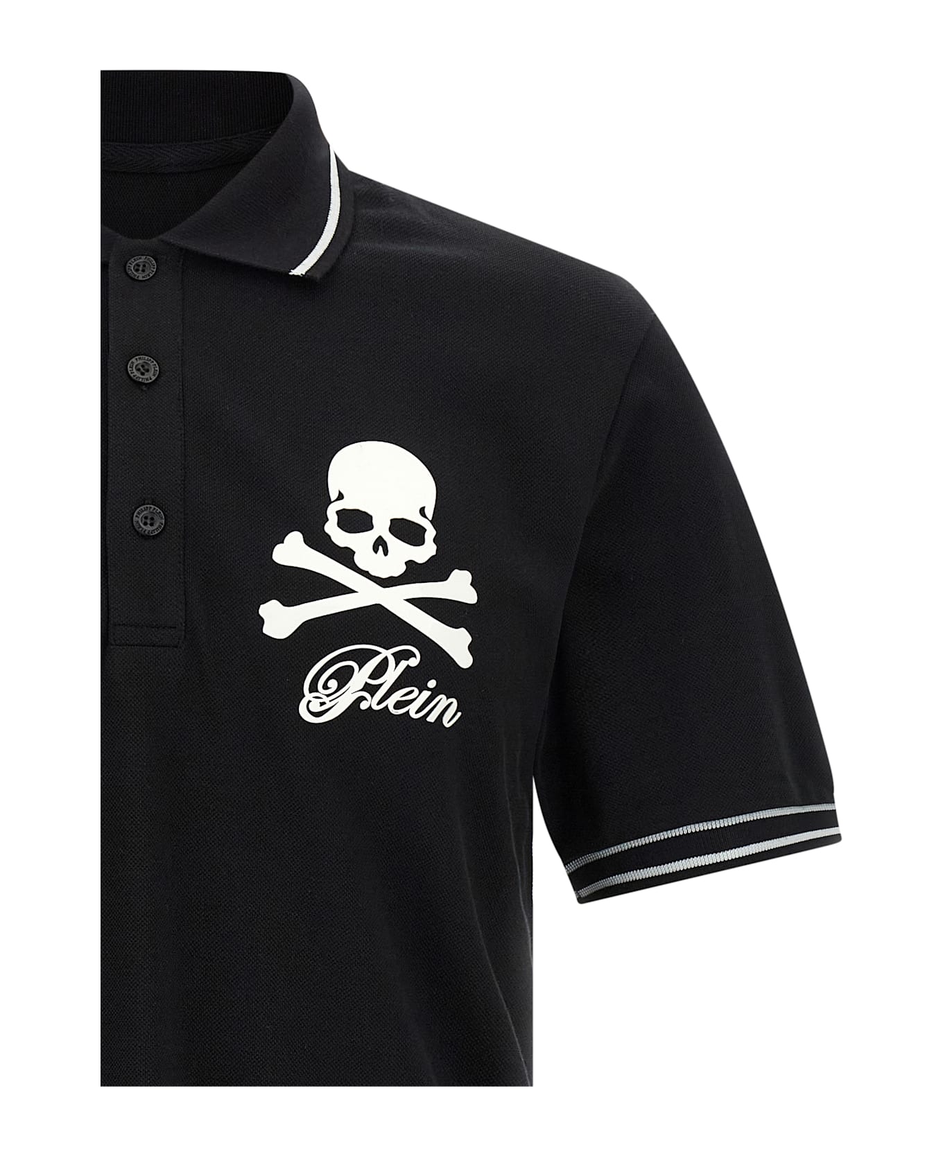 Philipp Plein 'skull & Bones' Polo Shirt - Black  