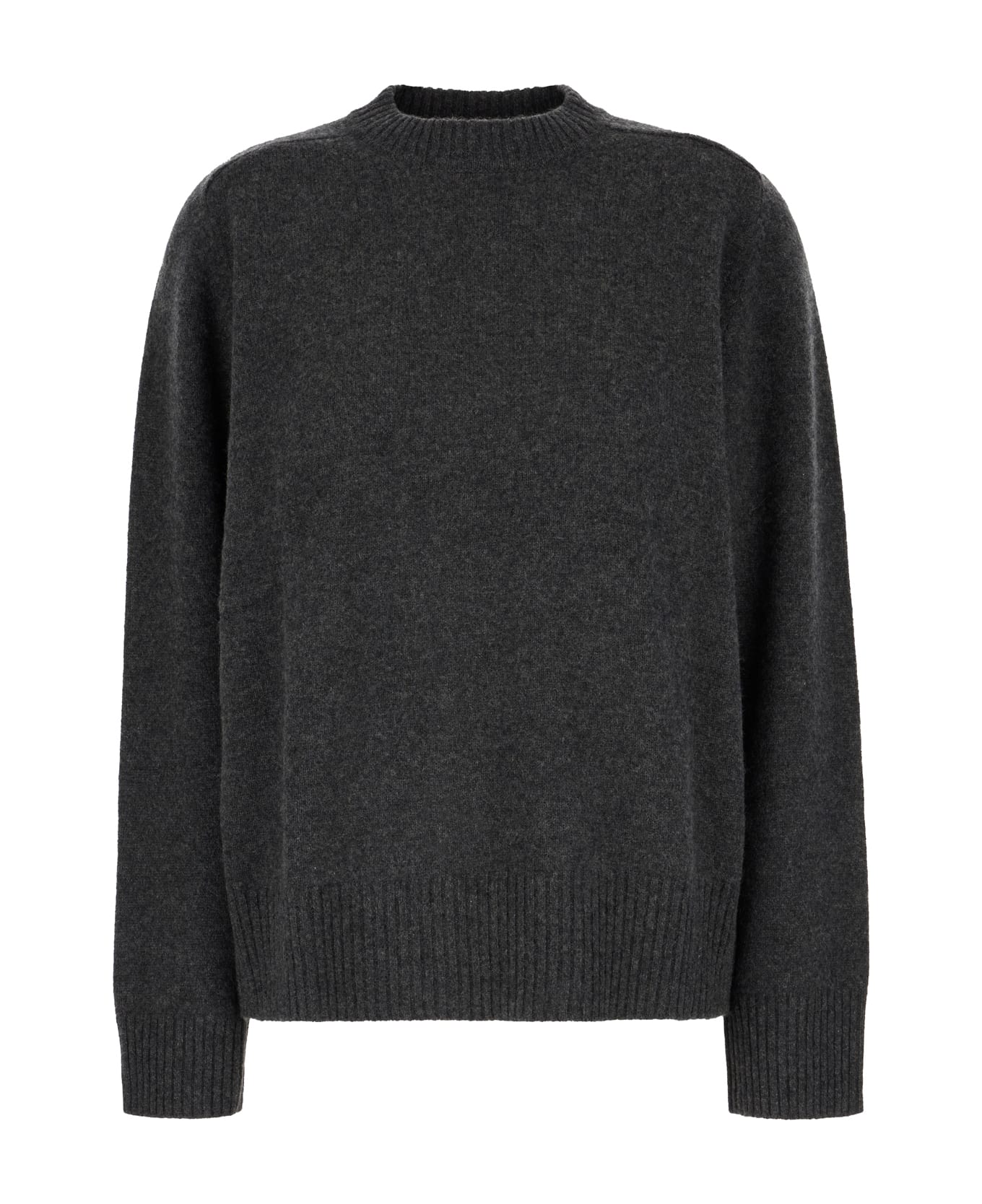 Loulou Studio Charcoal Cashmere Baltra Sweater - ANTHRACITE MELANGE