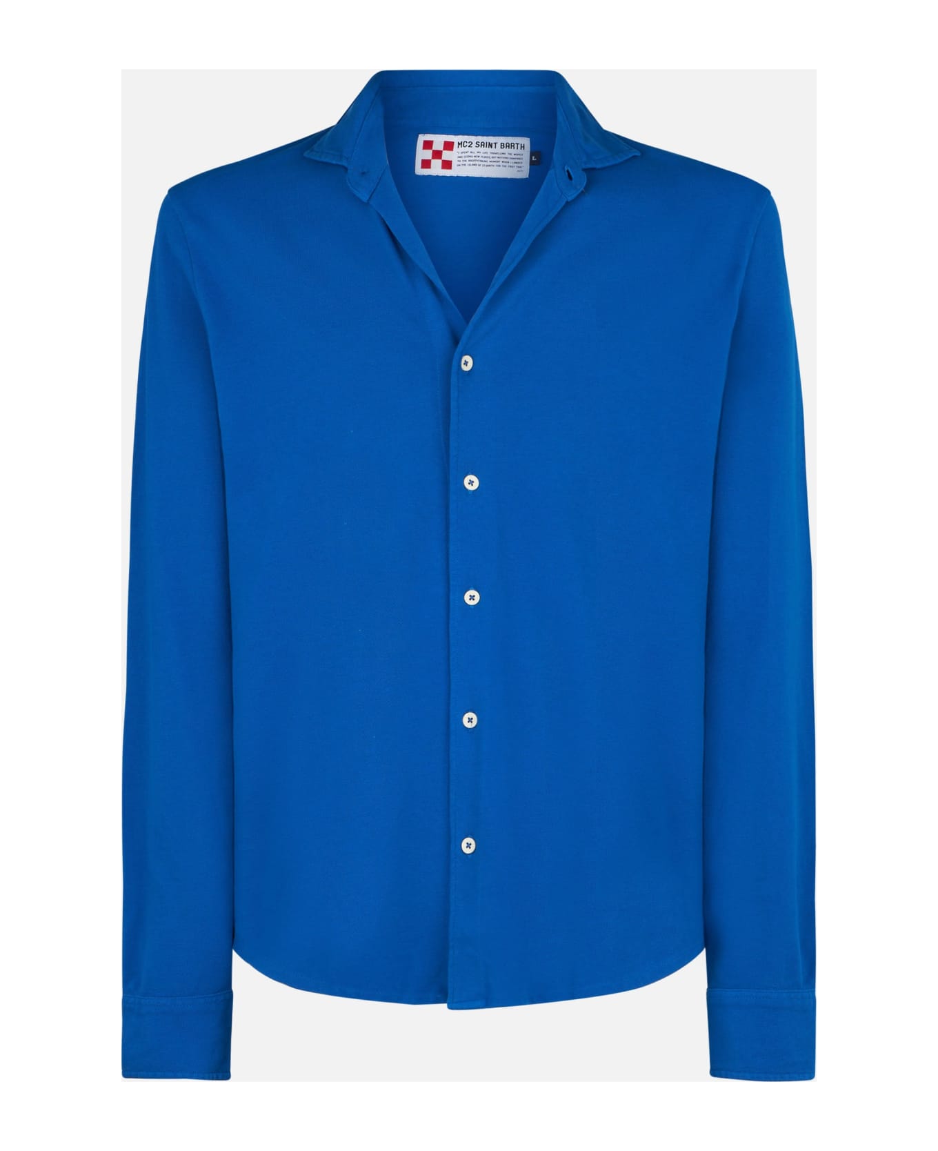 MC2 Saint Barth Bluette Piquet Polo Shirt - BLUE