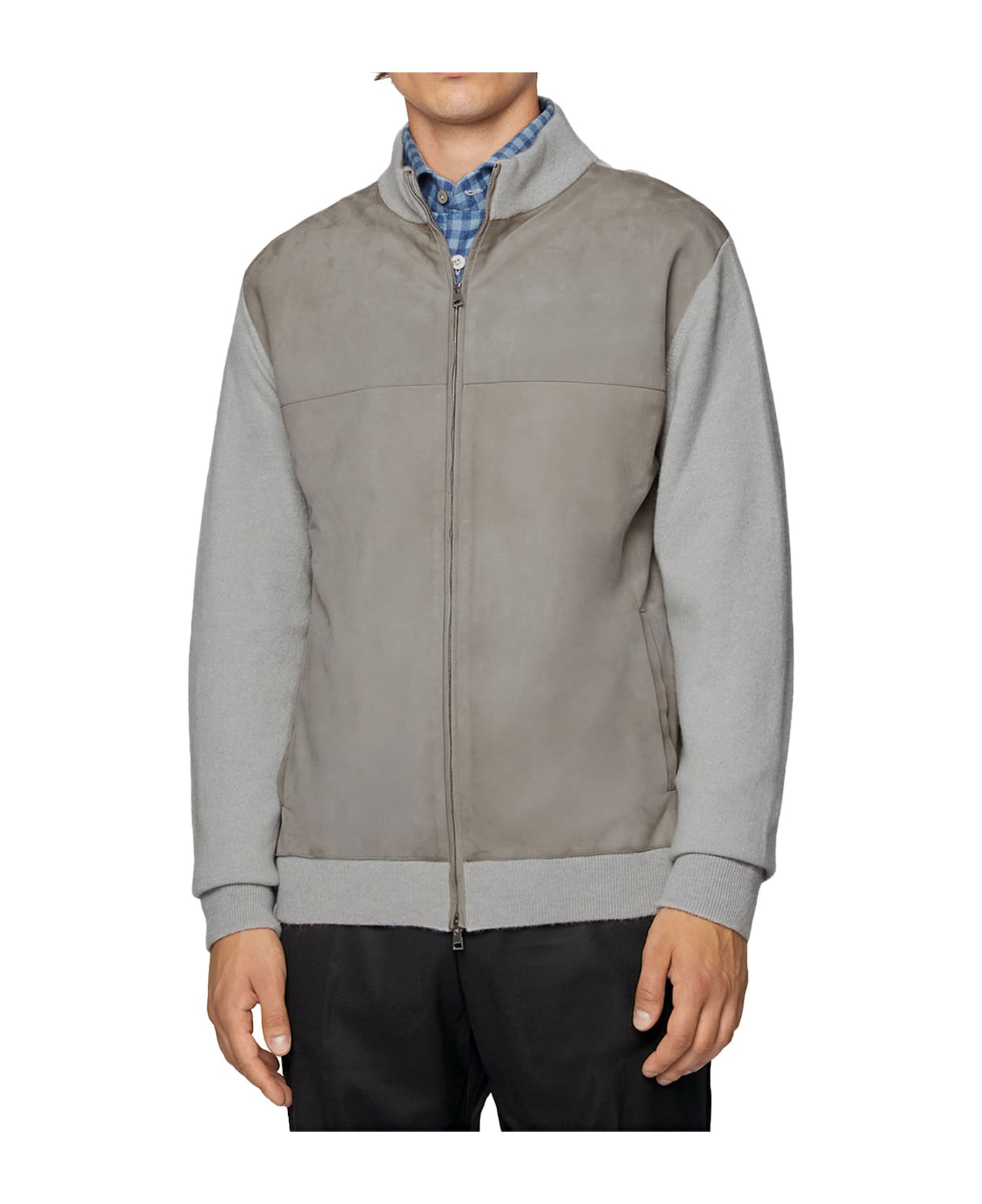 Kiton Blouson Cashmere - LIGHT GREY コート