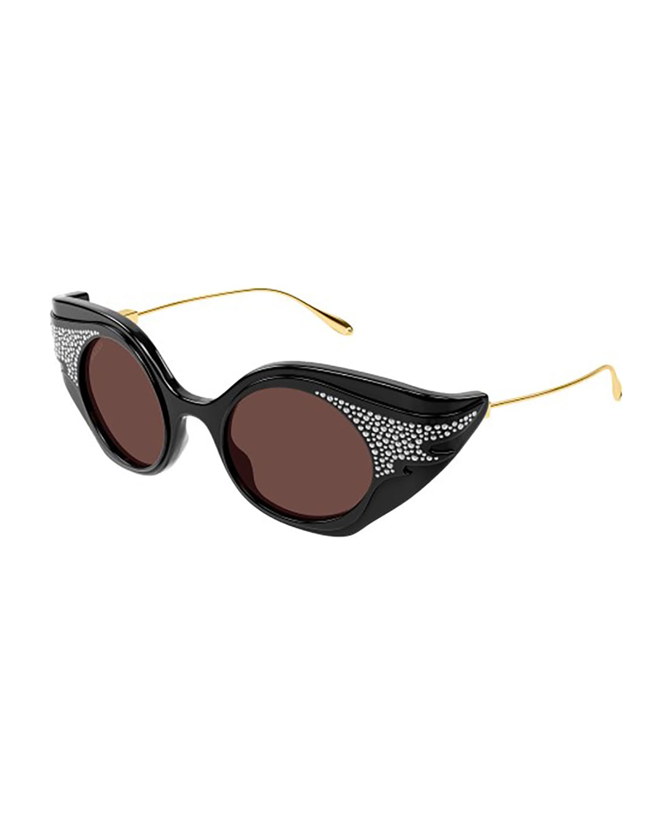 Gucci Eyewear Gg1327s Sunglasses - 001 black gold brown