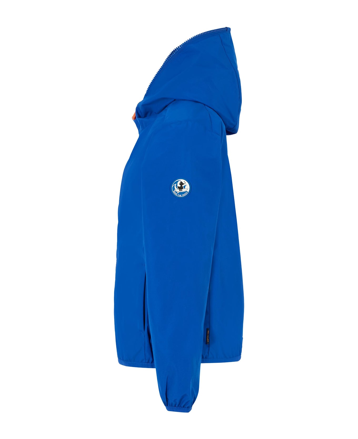 Save the Duck Blue Windbreaker For Kids With Logo - Blue