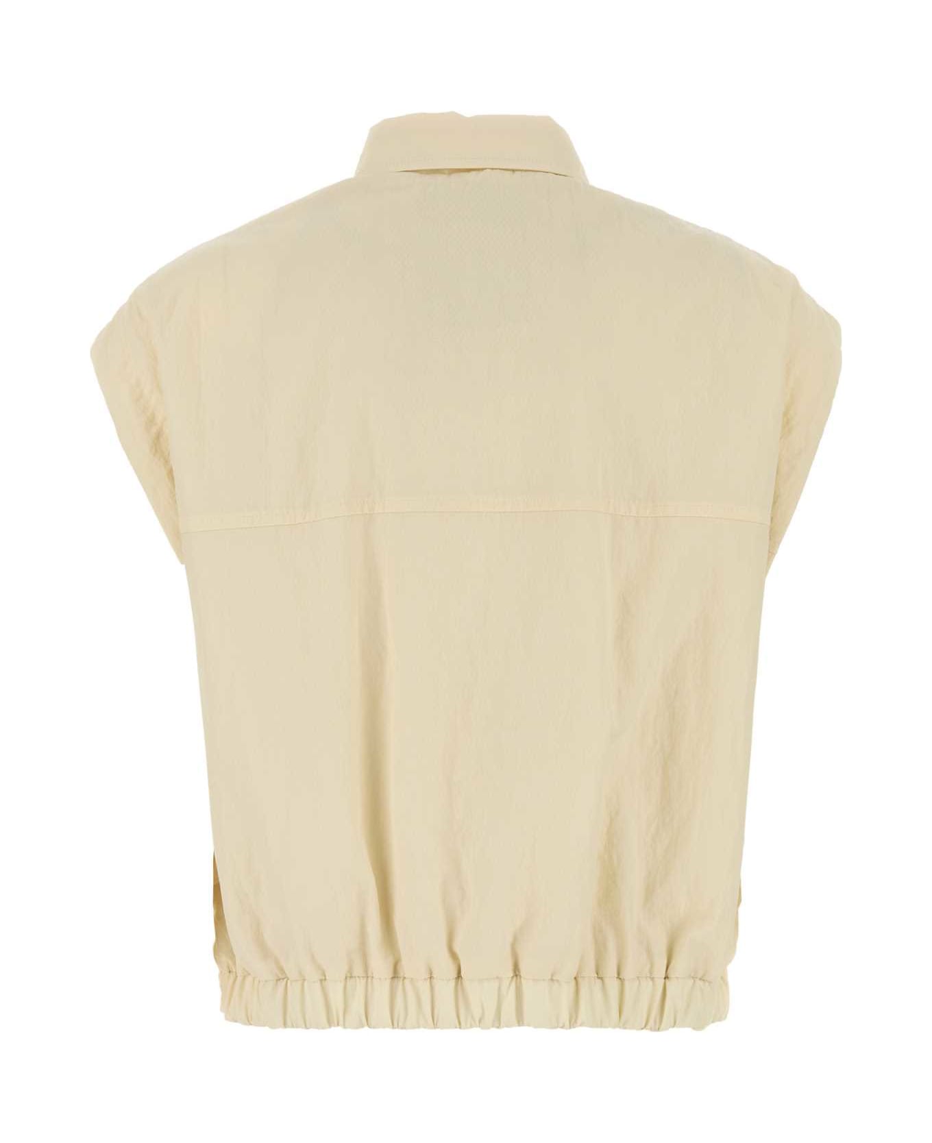 Herno Cream Nylon Vest - PANNASCURO