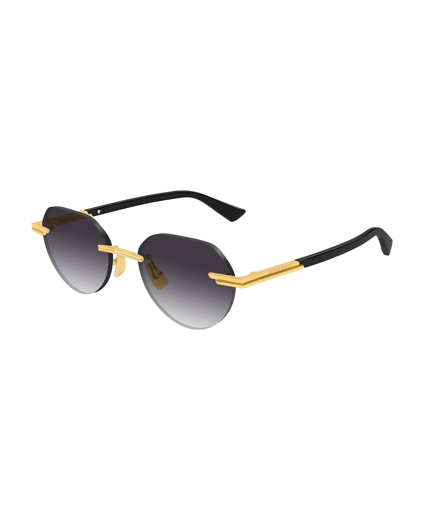 Bottega Veneta Eyewear Bv1379s-001 - Black Sunglasses - Gold