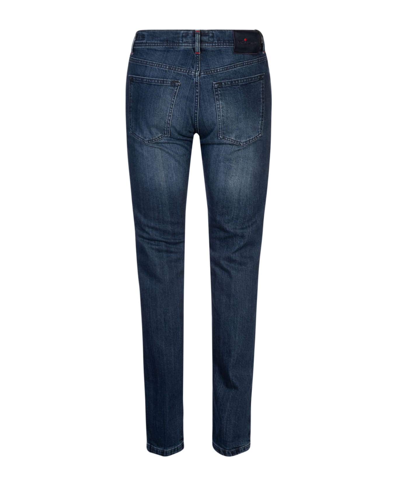 Kiton Fitted Buttoned Jeans - Lav Scuro