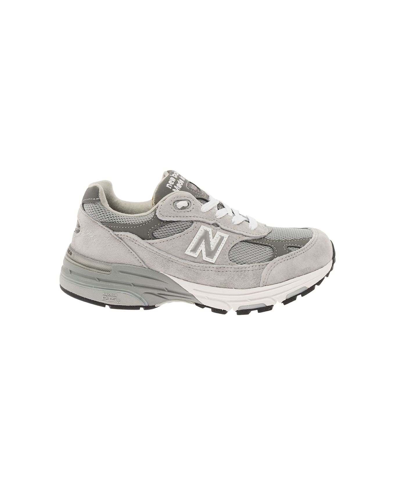New Balance '993' Grey Low Top Sneakers With Logo Patch In Suede Woman - Grey
