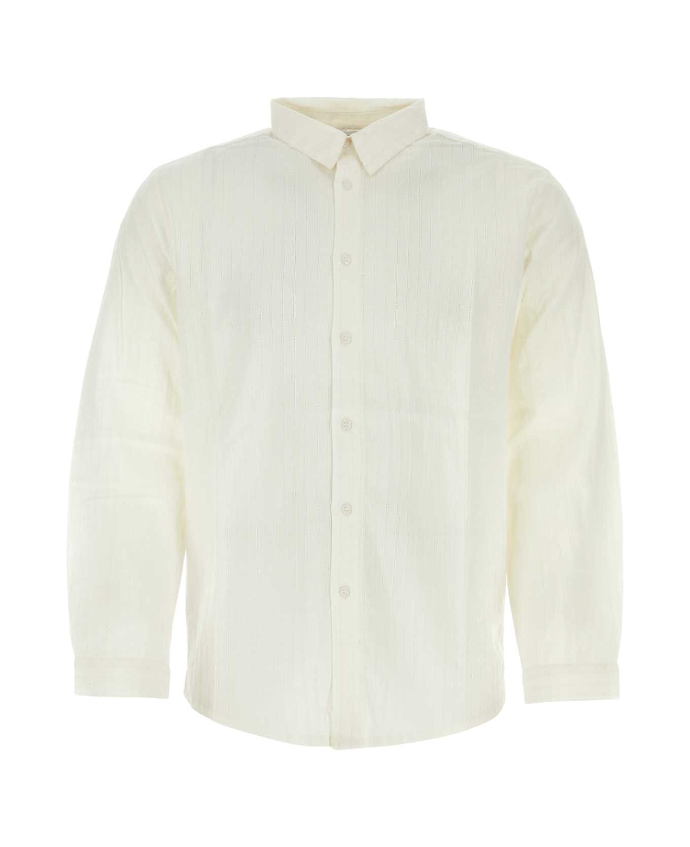 Gimaguas White Cotton Oversize Beau Shirt - WHITE