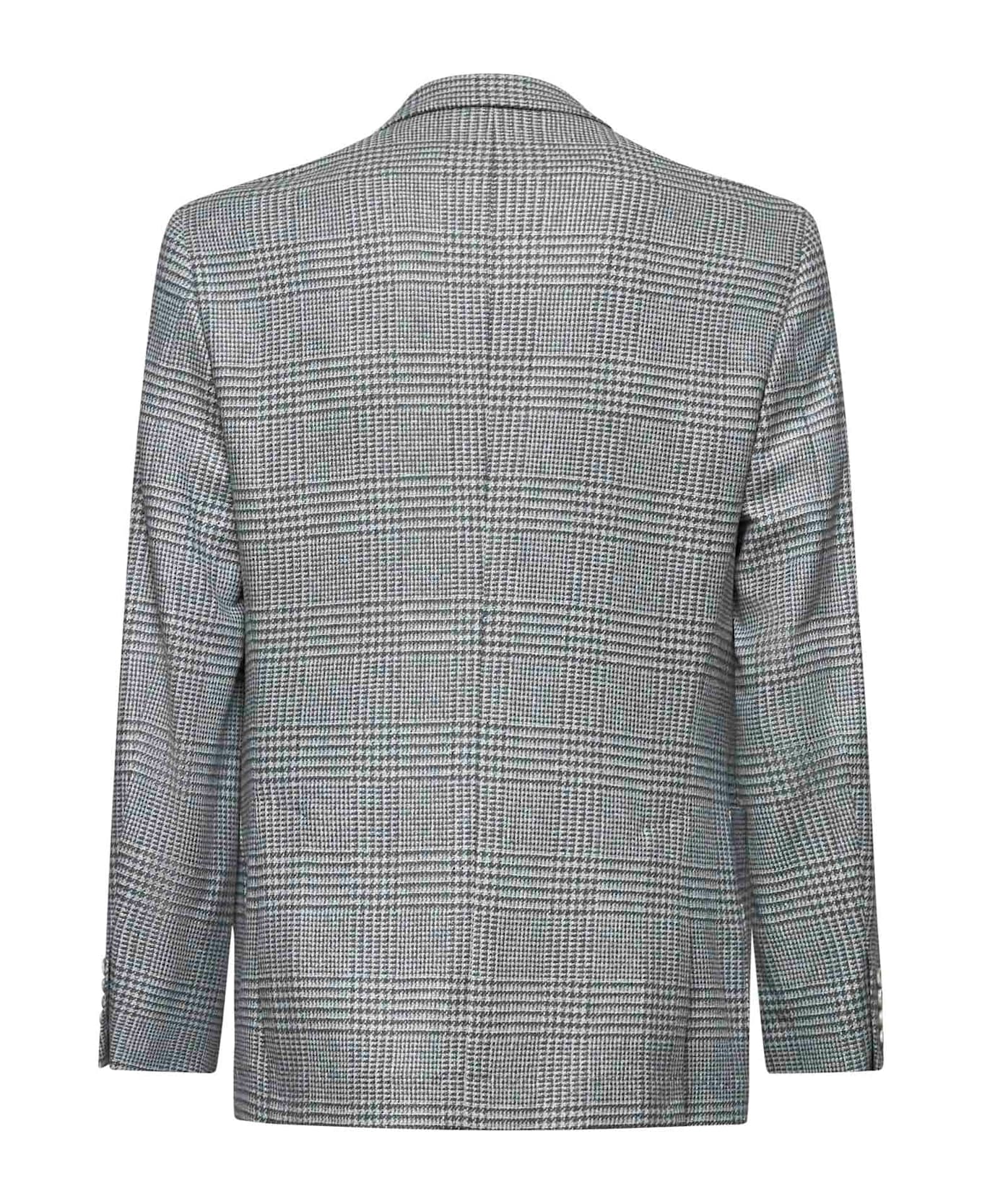 Brunello Cucinelli Check Single-breasted Blazer - Green