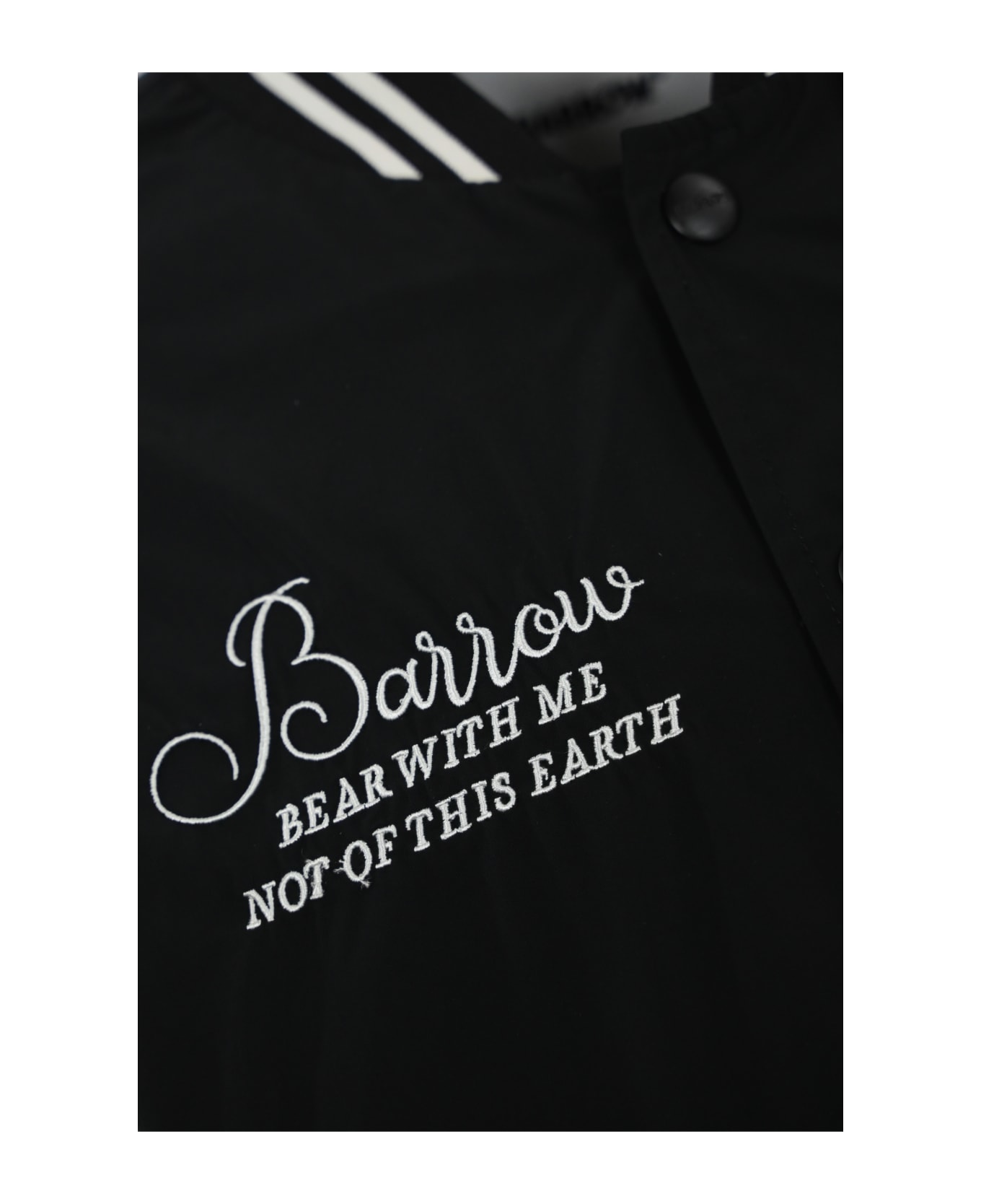 Barrow College Bomber Jacket With Applications - Nero