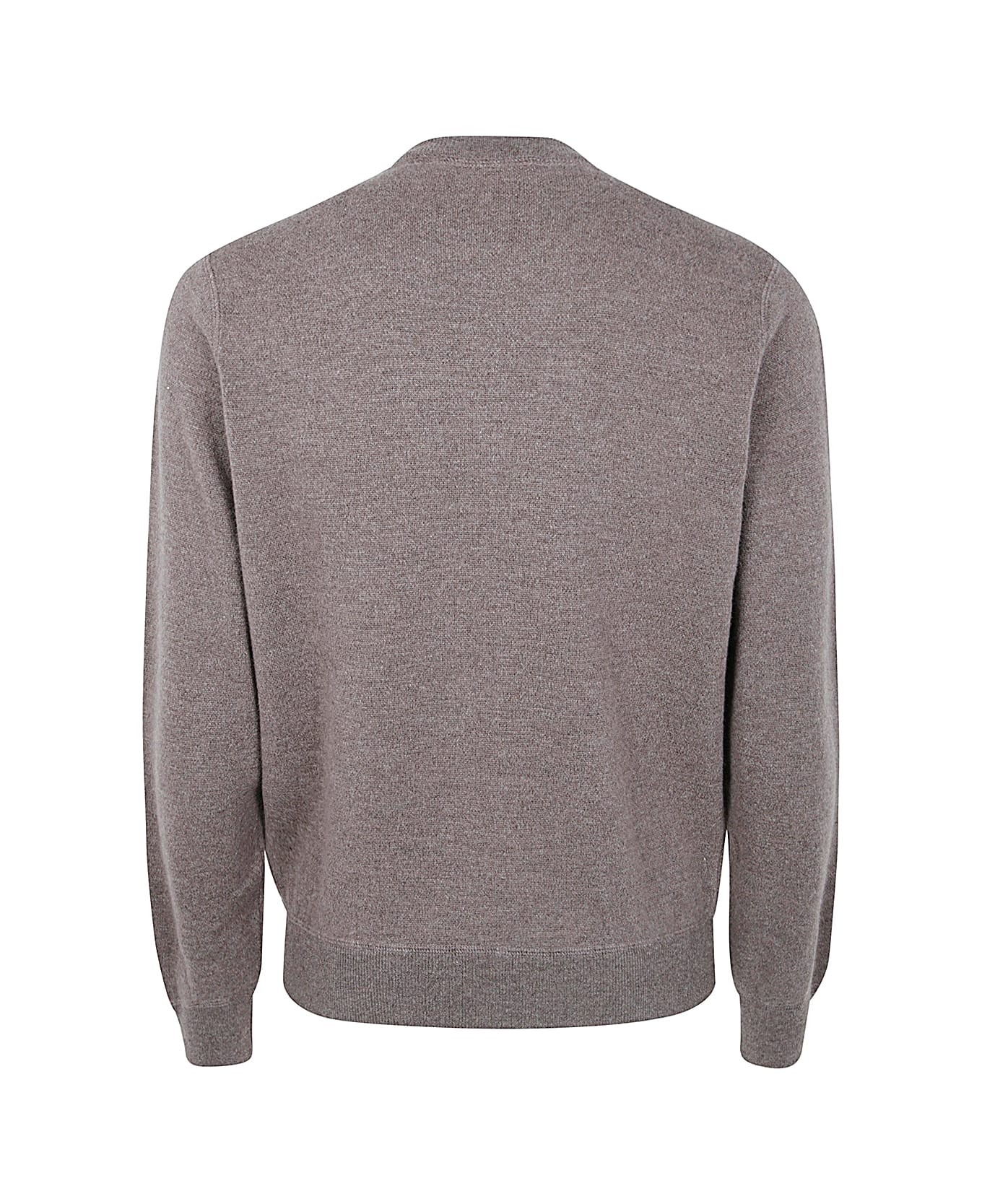 Filippo De Laurentiis Long Sleeves Cashmere Wool Round Neck Sweatshirt - Chestnut