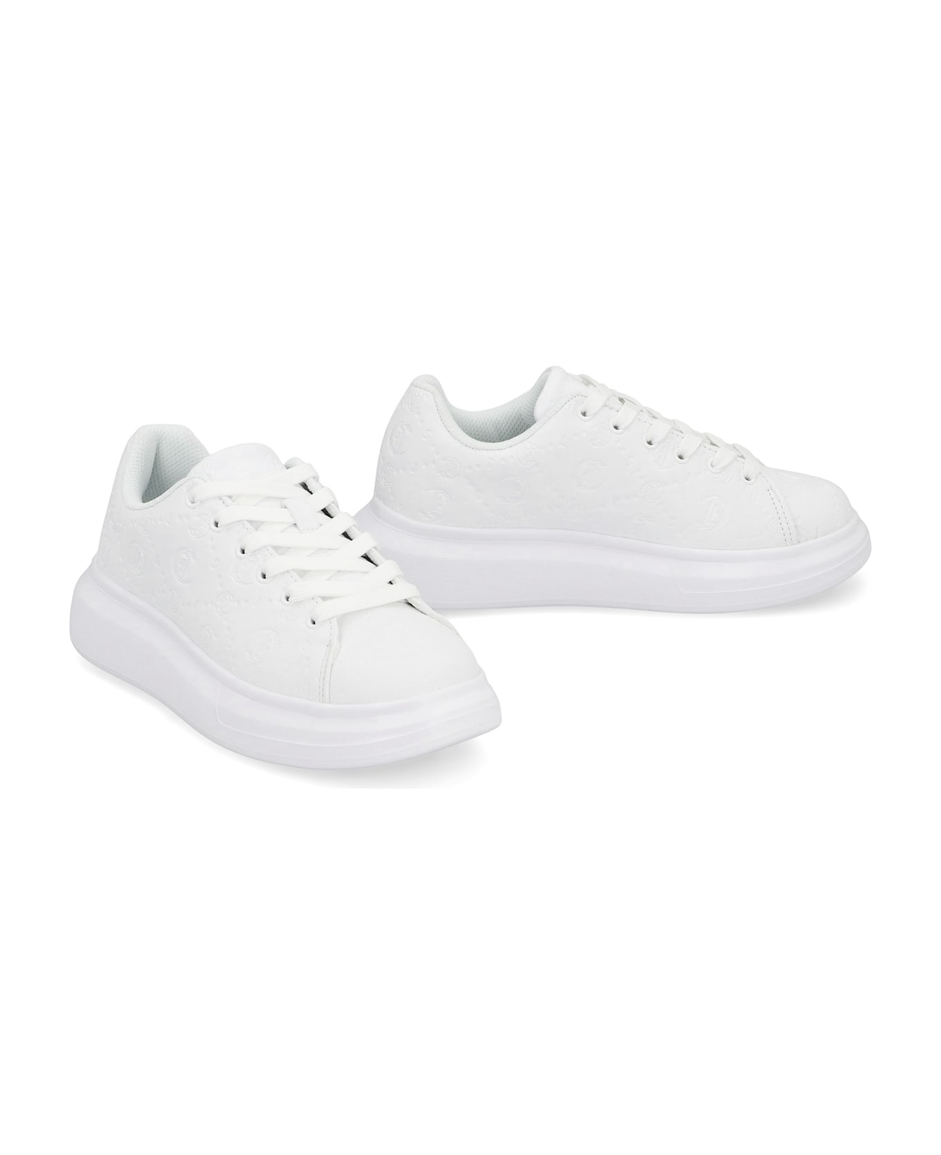 Just Cavalli Leather Low-top Sneakers - White