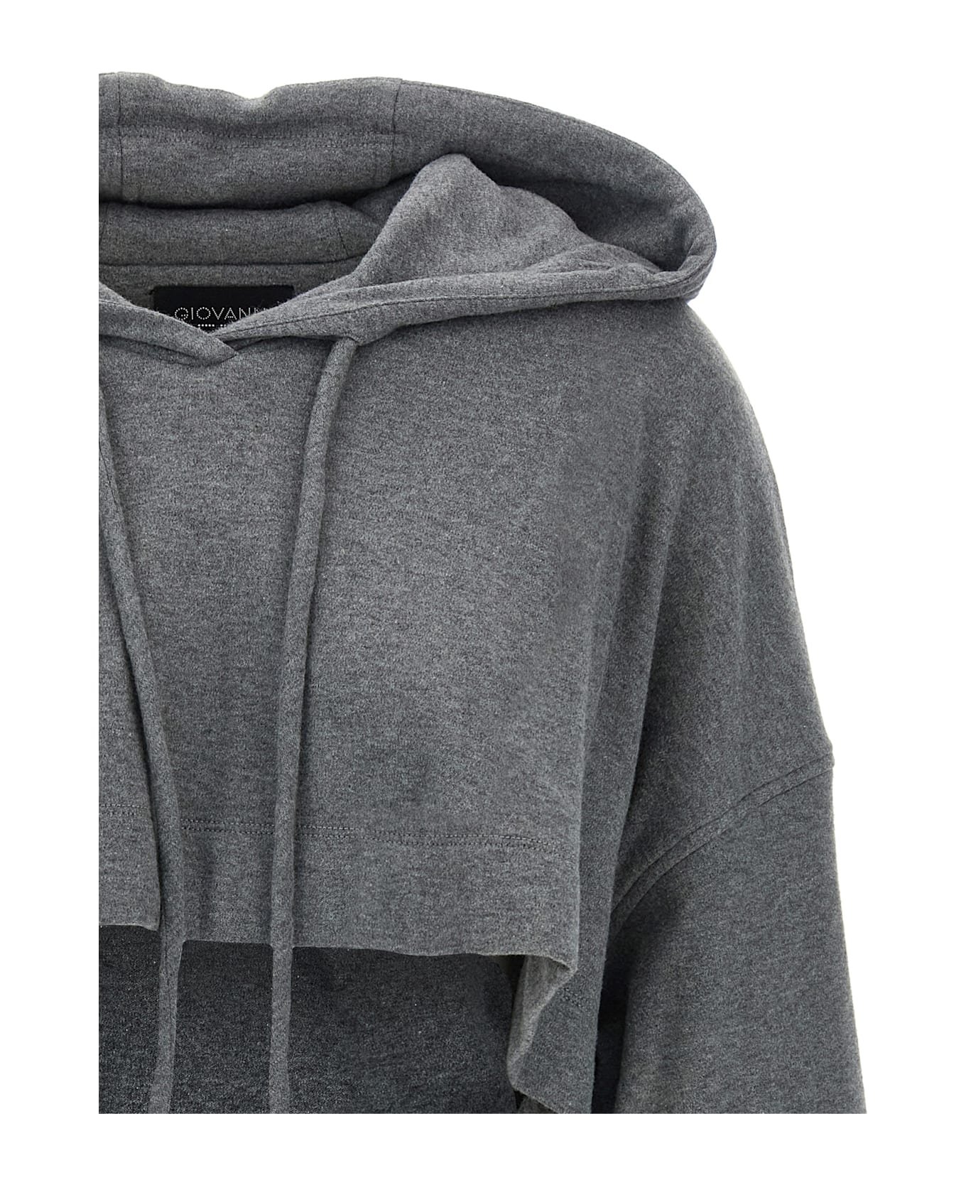 Giovanni Bedin Cropped Hoodie - Gray