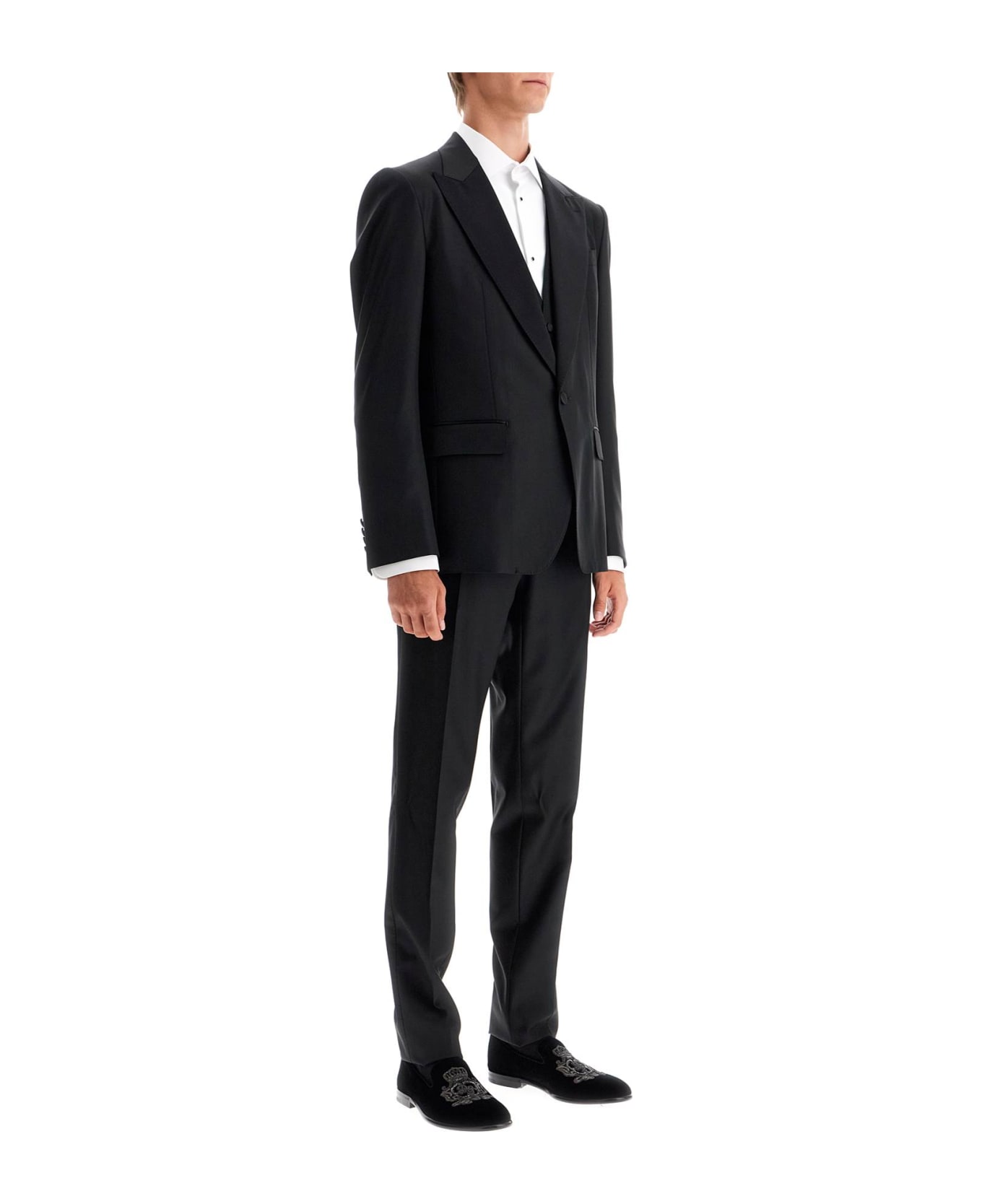 Dolce 
Gabbana Black Wool Blend Suit - NERO
