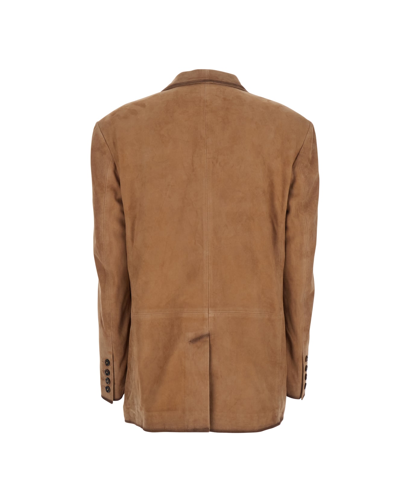 ARMA 
modena
 Beige Single-breasted Jacket With Classic Lapels In Suede Woman - Beige