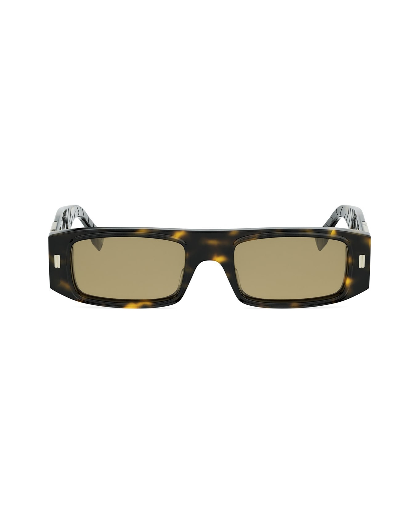Fendi Eyewear Fendi Fe40181i Ff Squared 52e Havana Sunglasses - Havana