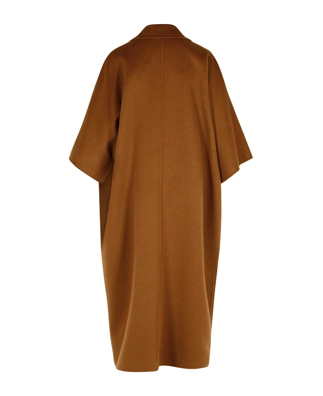 Max Mara 
gitano
 Brown Camel Wool Coat - Leather Brown