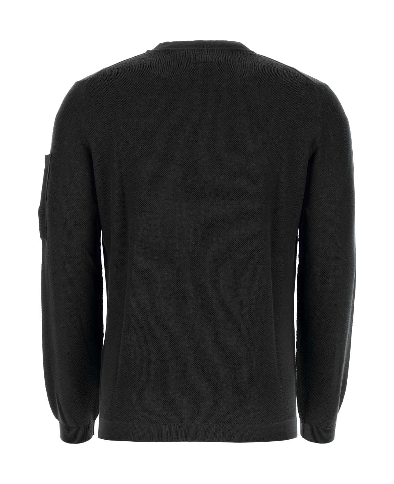 C.P. Company Black Cotton Sweater - Black ニットウェア