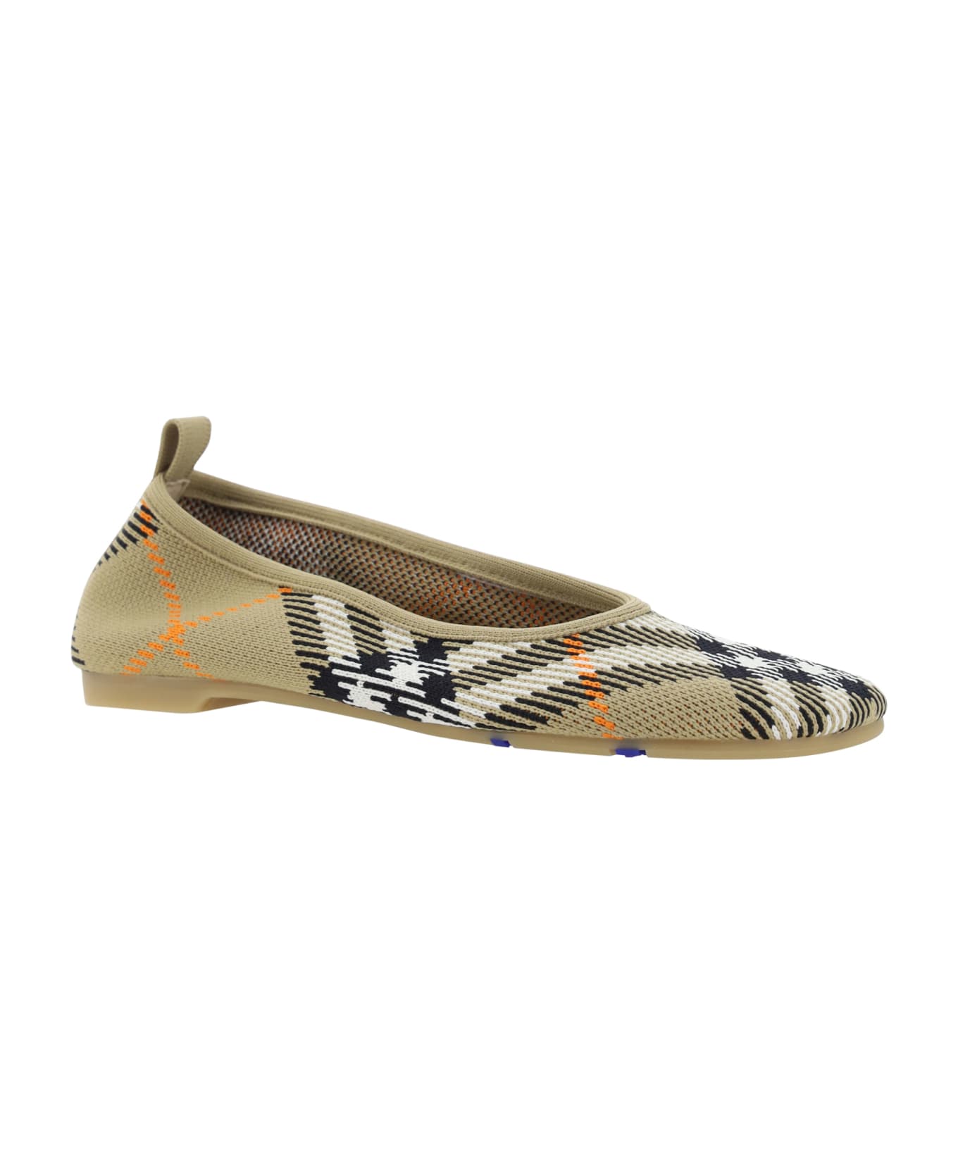 Burberry Check Baby Ballerinas - Sand Ip Check