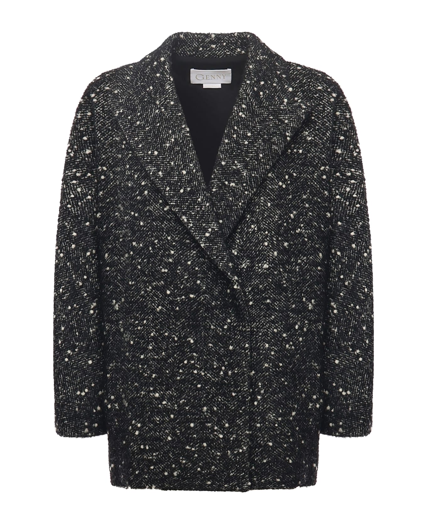 Genny Wool Pea Coat - Black ブレザー