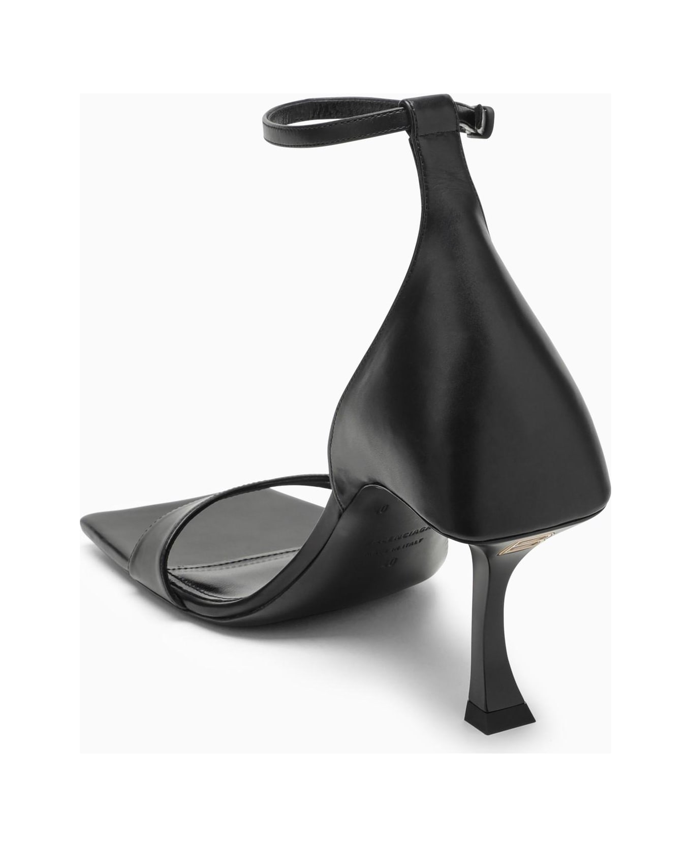 Balenciaga Hourglass Leather Sandal - Black サンダル