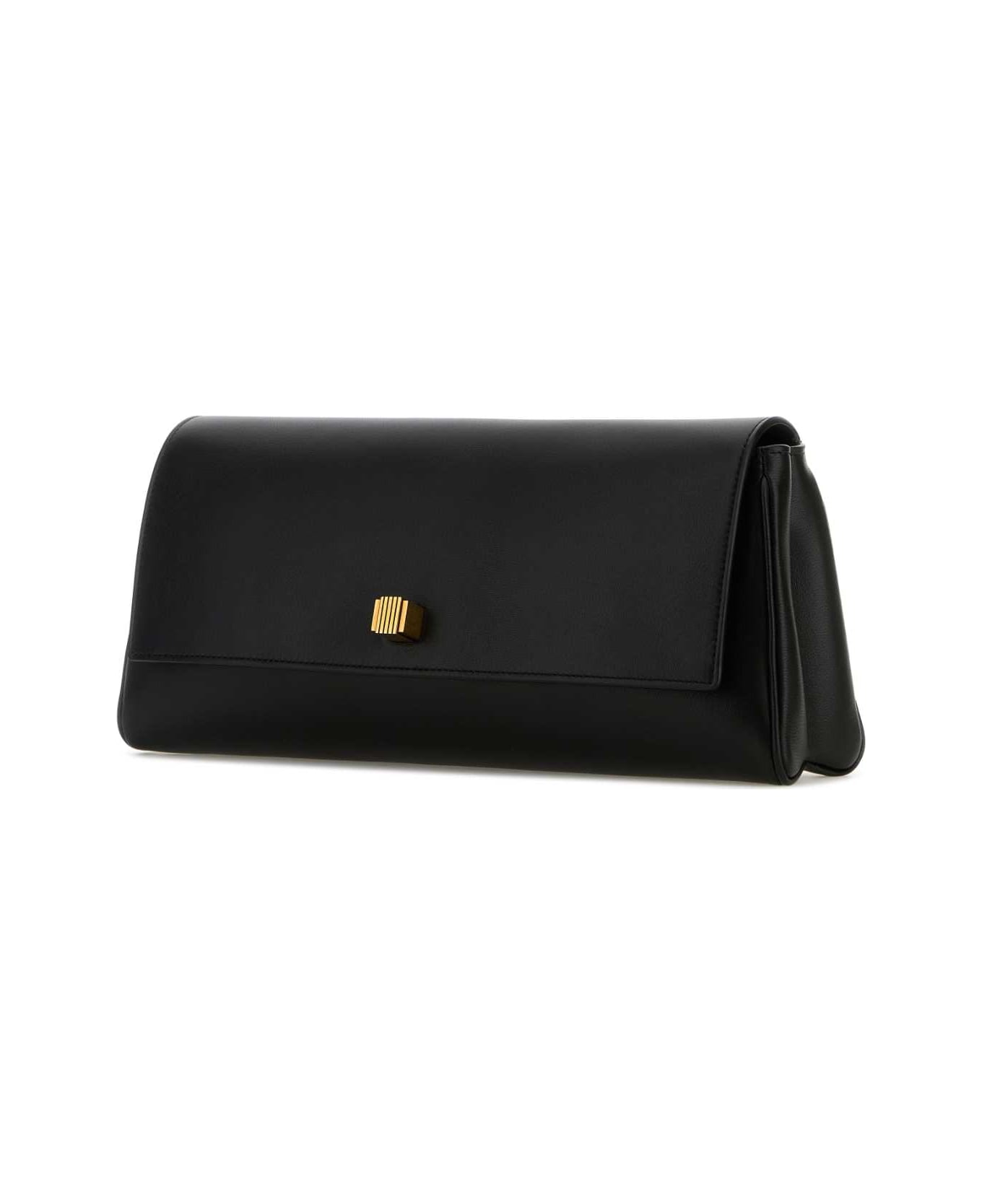 Khaite Black Leather Audrey Clutch - BLACK