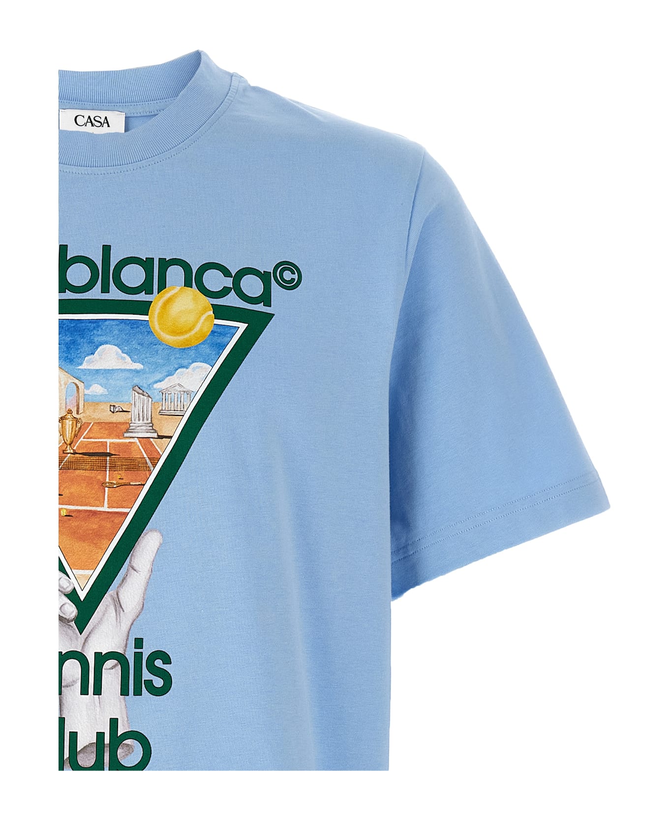 Casablanca 
metaphysical Tennis Icon
 T-shirt - Light Blue