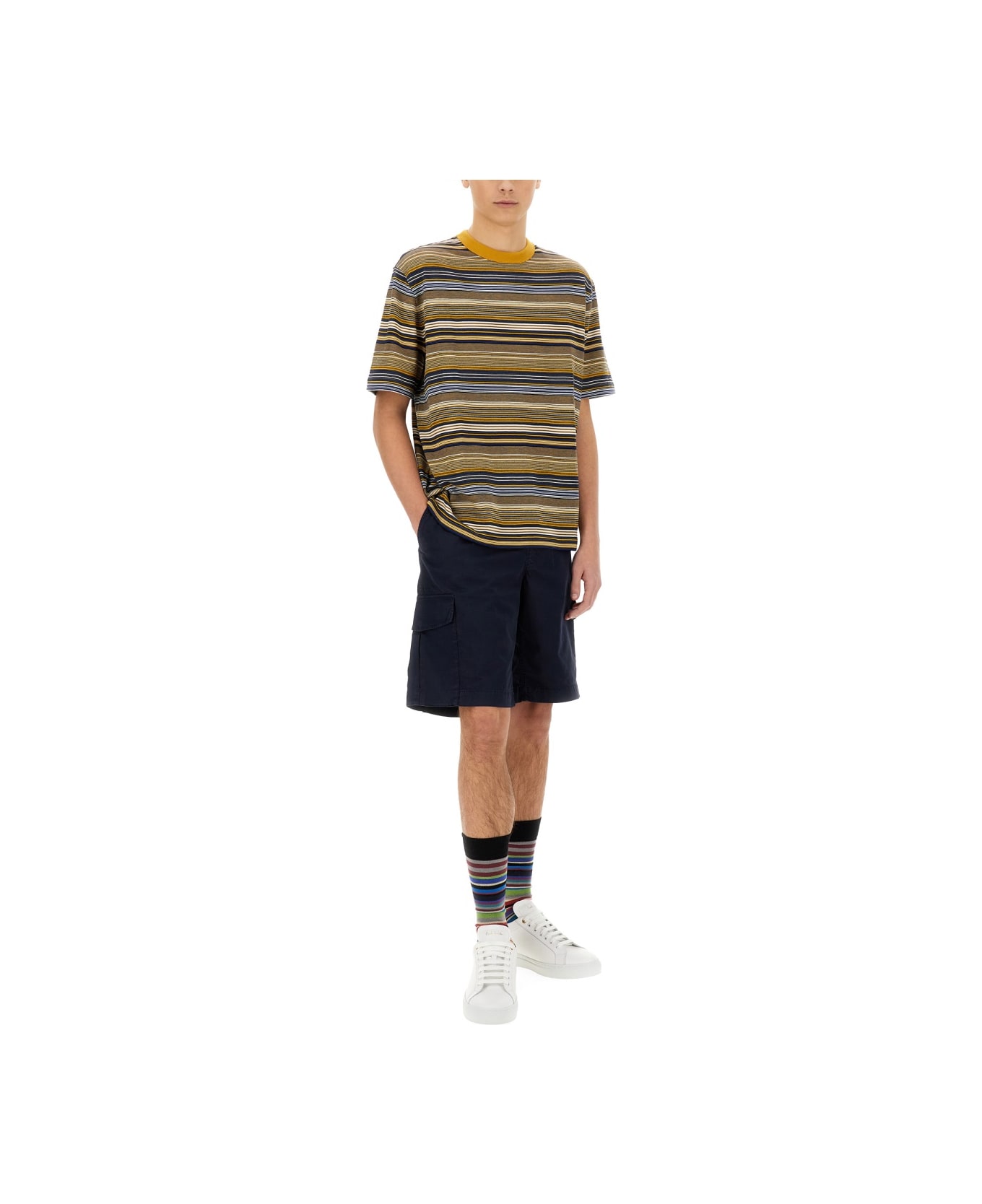 PS by Paul Smith Striped T-shirt - BROWN