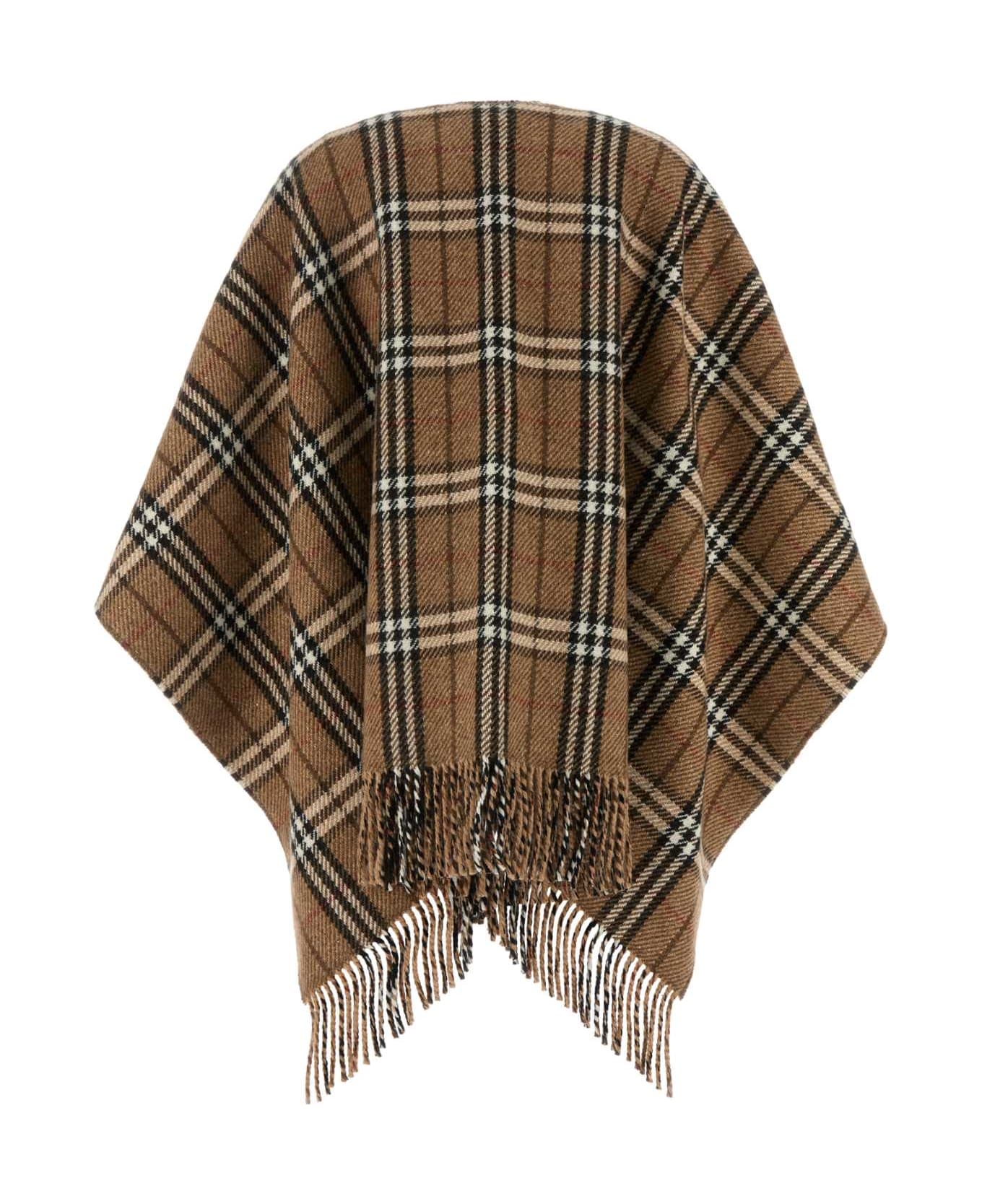 Burberry Embroidered Cashmere Blend Reversible Cape - BUZZARDSAND