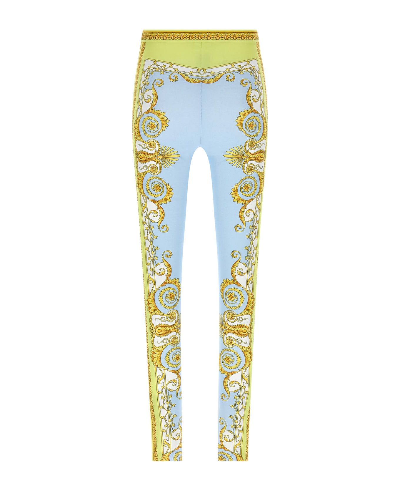 Versace 'spring Barocco' Leggings - Light Blue