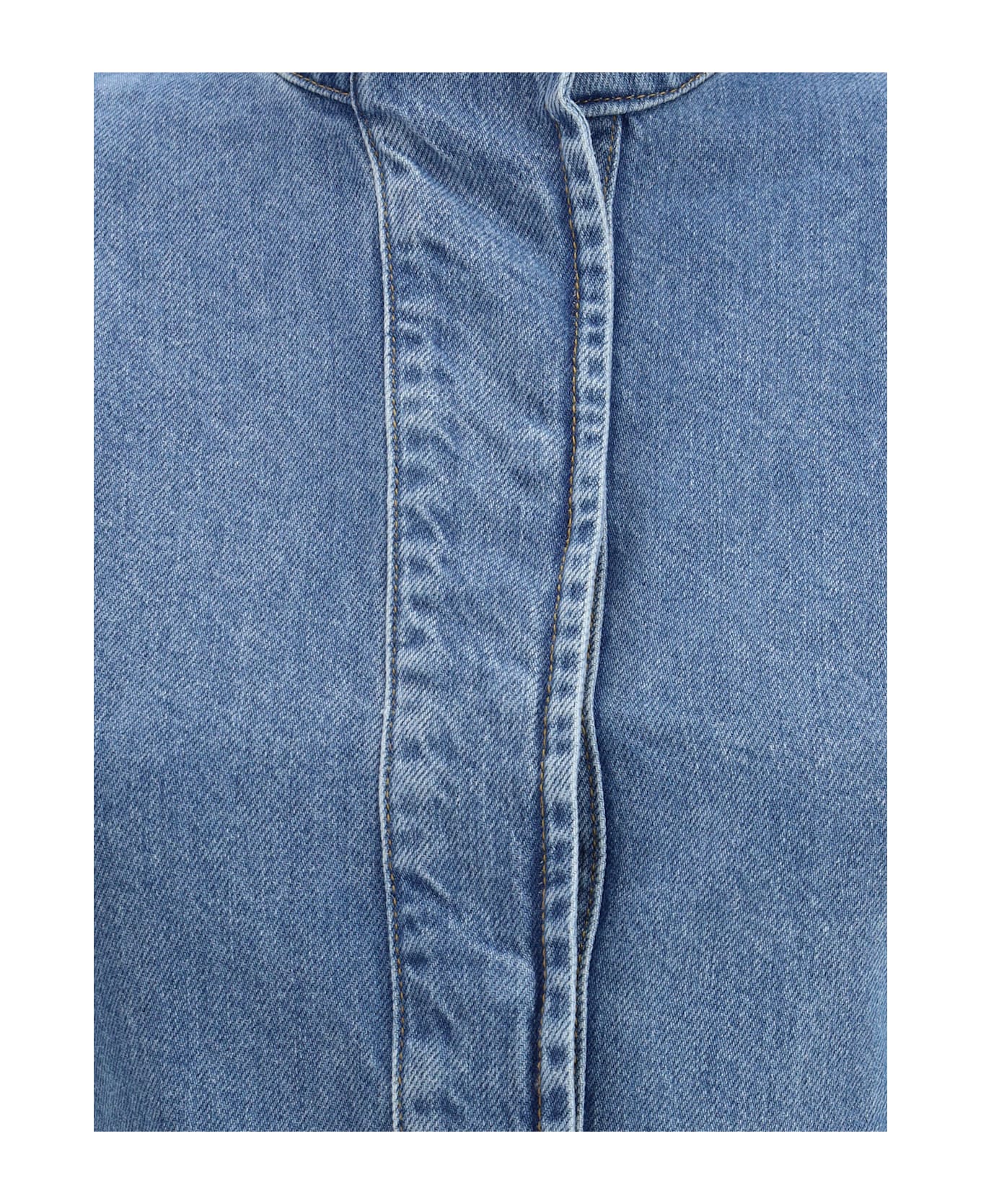 Marine Serre Moon Laser Blue Wash Denim Shirt - BLUE シャツ