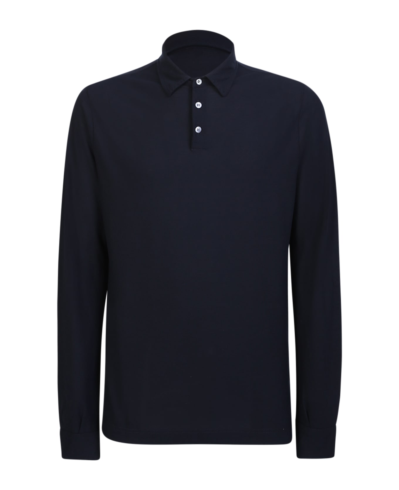 Zanone Long Sleeved Blue Polo Shirt - Blue