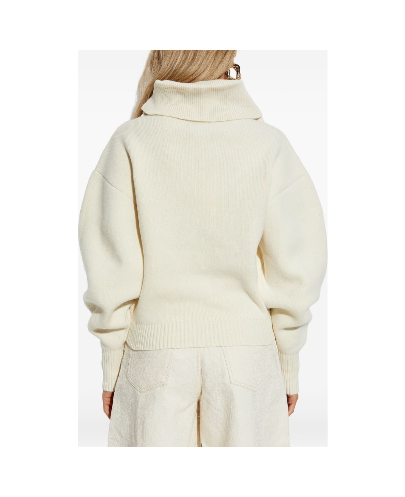 Jacquemus Embroidered Ball Sweater - White