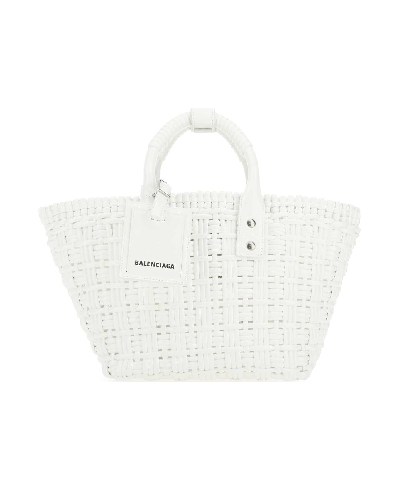 Balenciaga White Synthetic Leather Bistro Xs Handbag - 9000