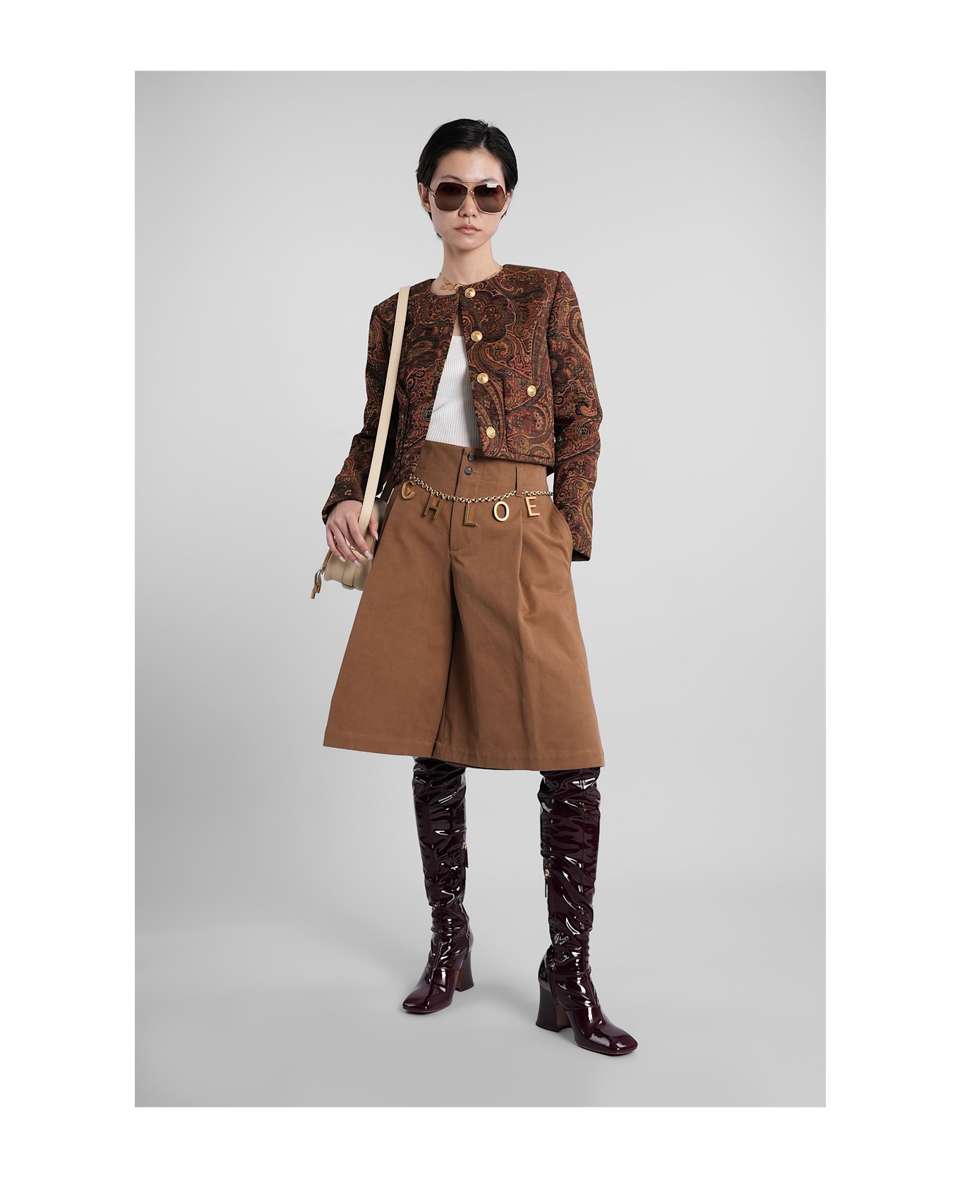 Chloé Shorts In Brown Cotton - brown