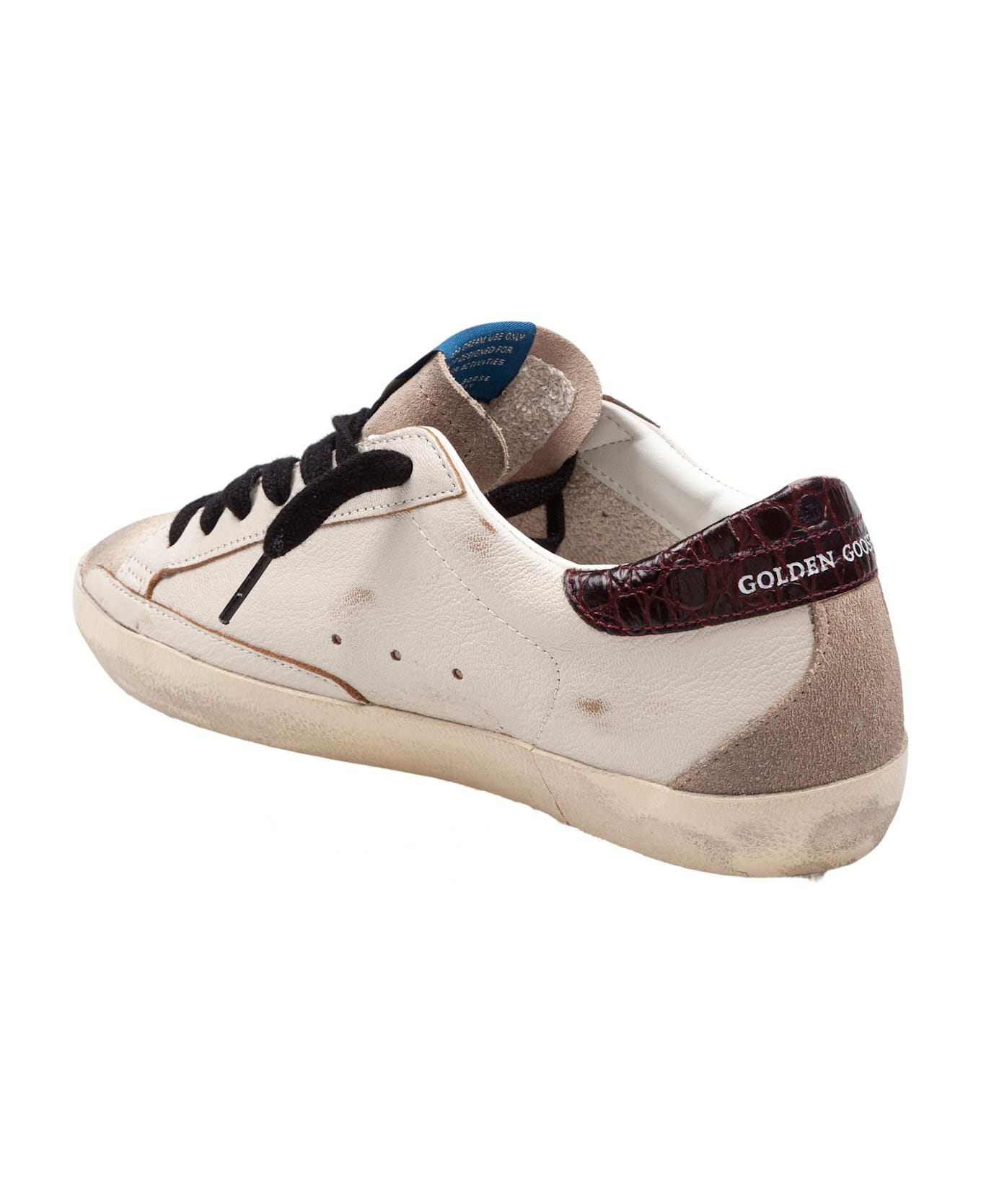 Golden Goose Super Star Sneakers In Leather And Suede Color Beige And Brown - Multi