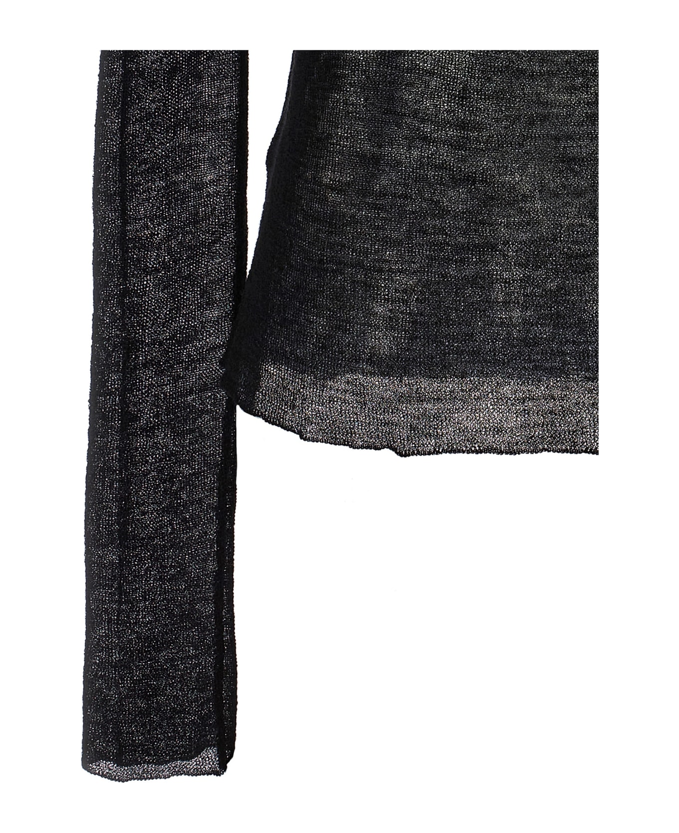 Jil Sander Semi-sheer Sweater - Black ニットウェア