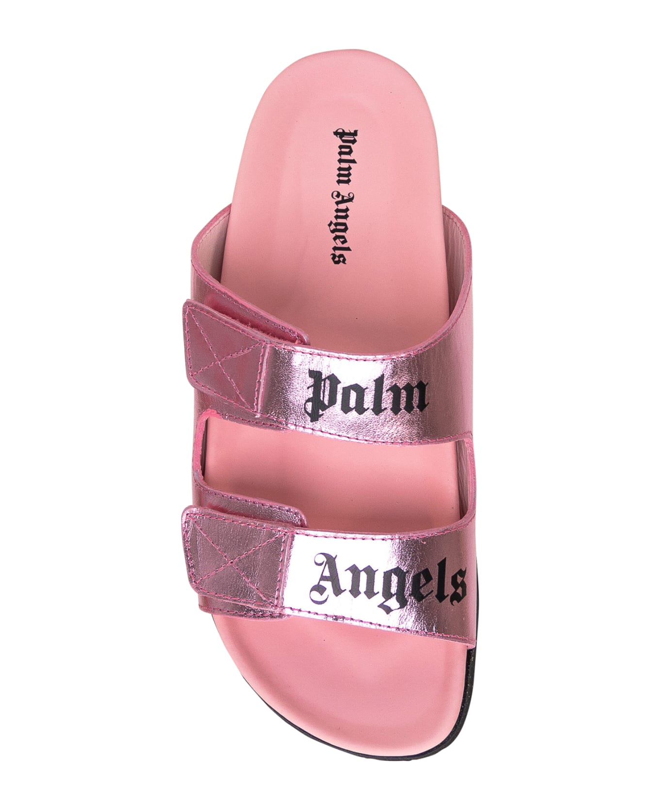 Palm Angels Leather Logo Sandals - Pink